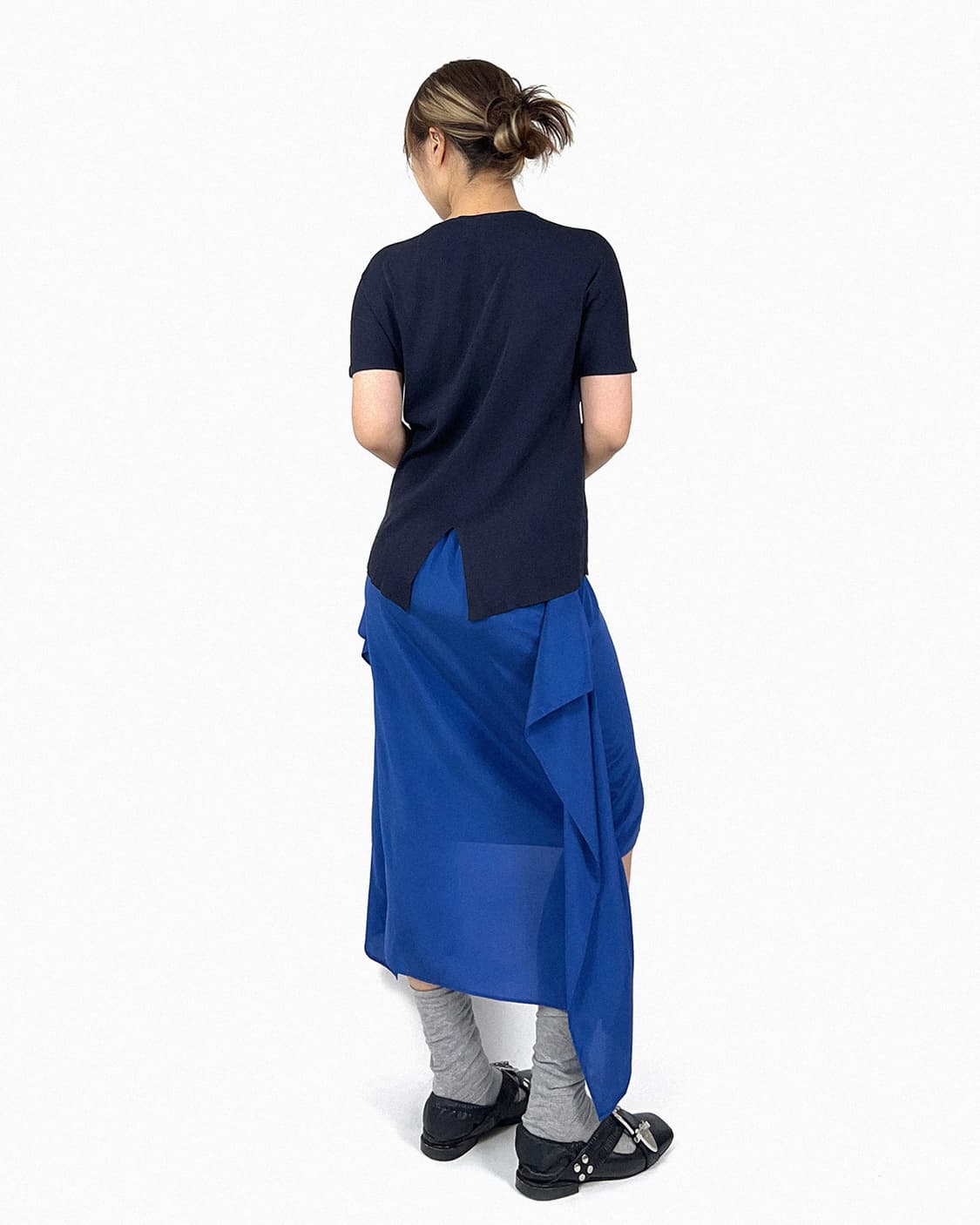 DKNY silk unbal skirt  상품이미지1
