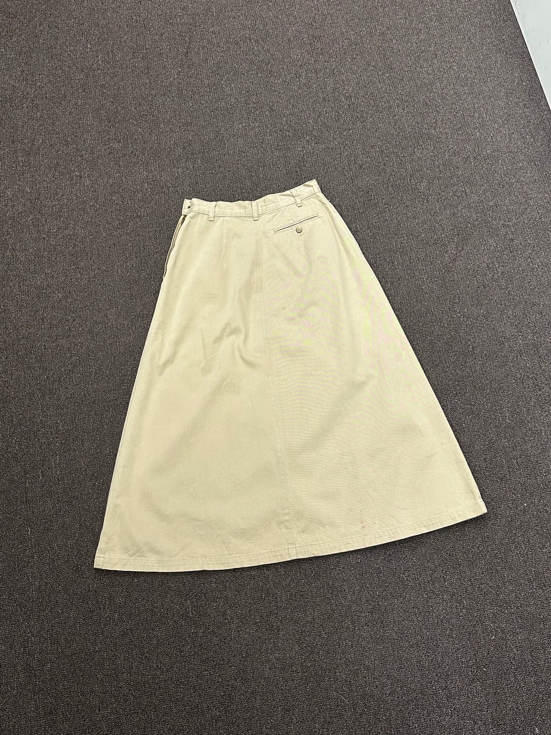 OS)J.Press vintage 베이지 코튼 플레어 스커트 상품이미지4