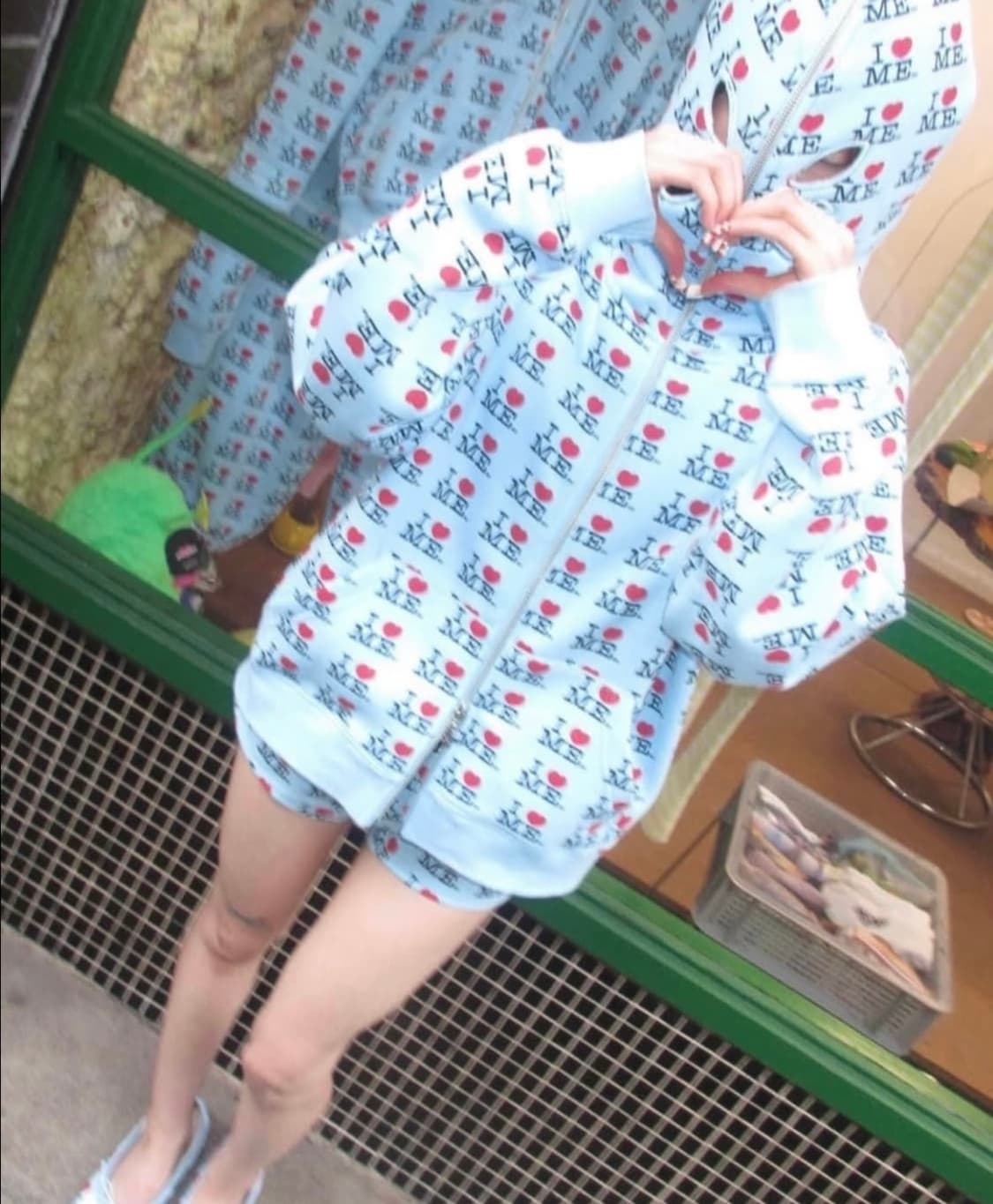 애슐리 윌리엄스 아이 하트 미 블루 후드집업 상품이미지2