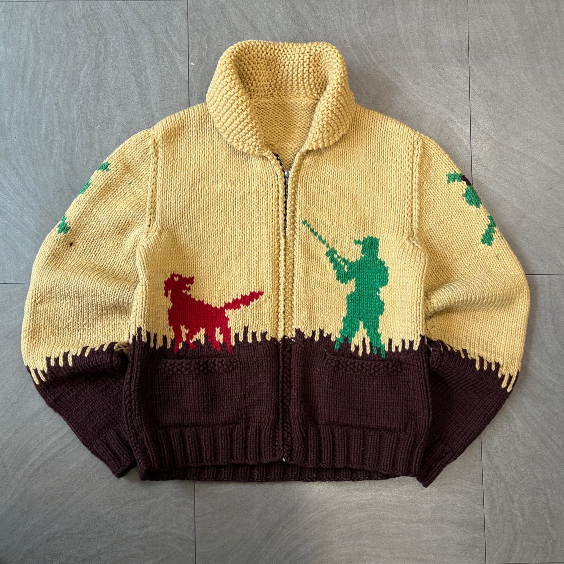 60~70년대 캐나다 생산 빈티지 헌팅 코위찬 자켓 상품이미지1