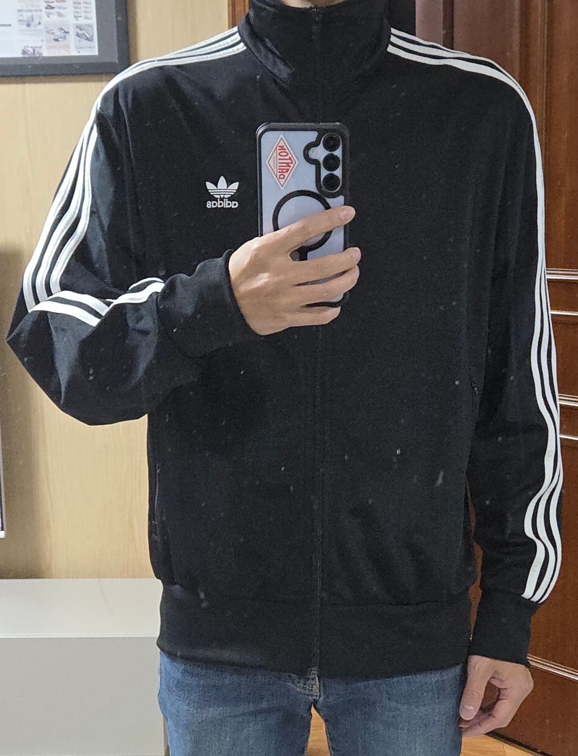 (착샷) 아디다스 파이어버드 져지 트랙탑 블랙  상품이미지9