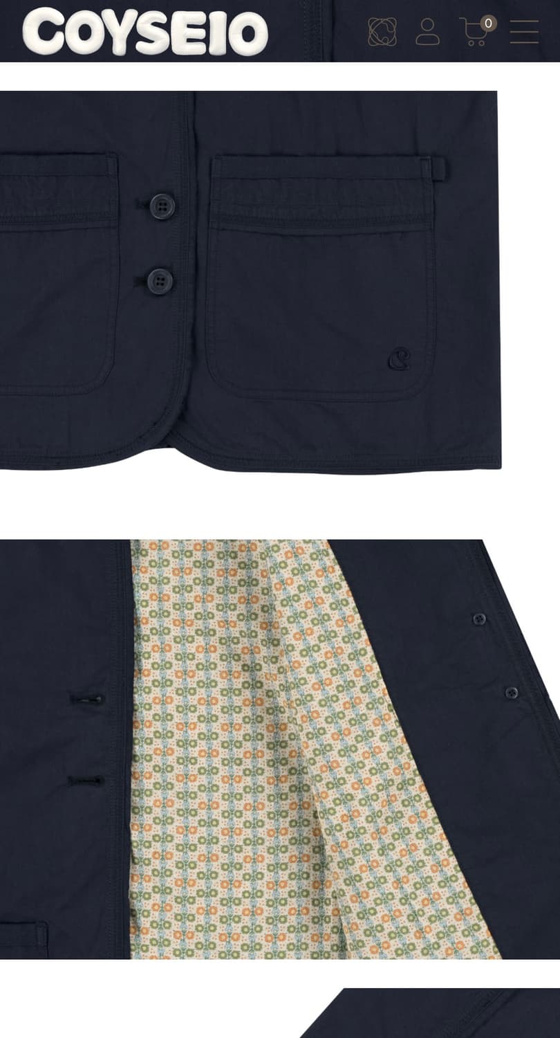Coyseio RAW EDGE COTTON JACKET NAVY 상품이미지7