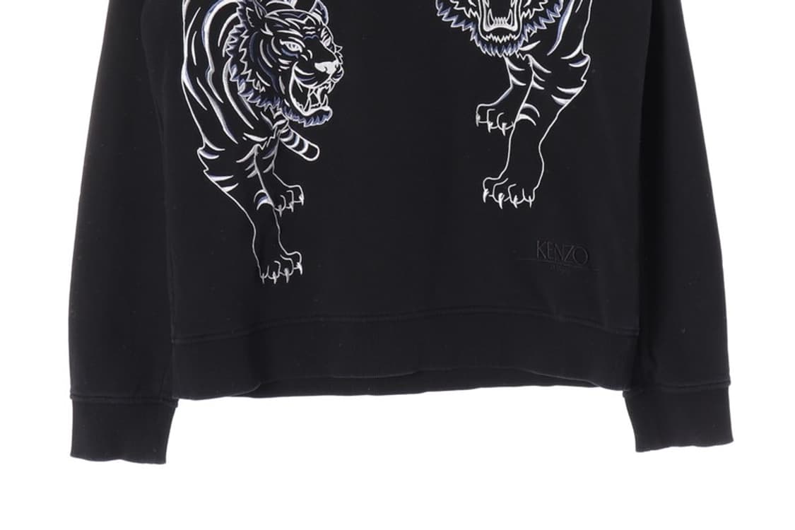 KENZO 더블 타이거 자수 스웨트셔츠 블랙 XL 상품이미지4