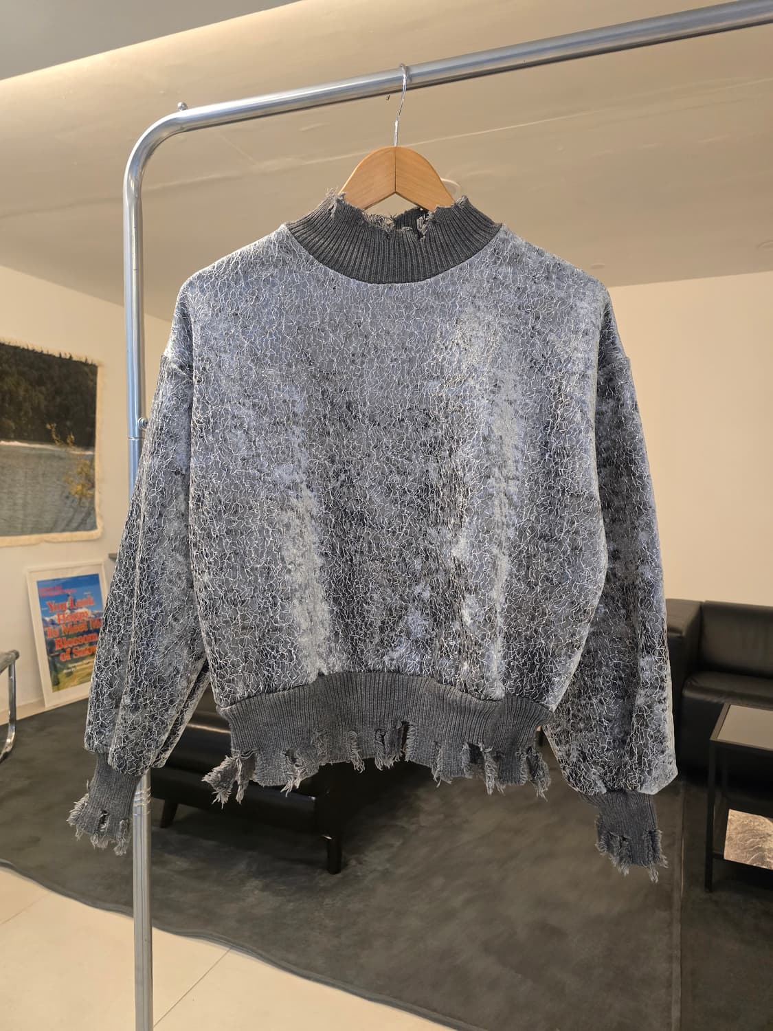 크랙패턴 풀오버 그레이 상품이미지1