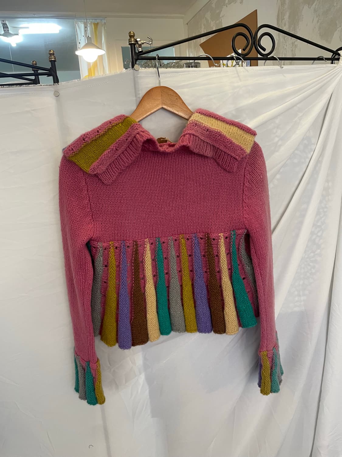 빈티지 니트 오픈 뜨개 가디건 상품이미지3