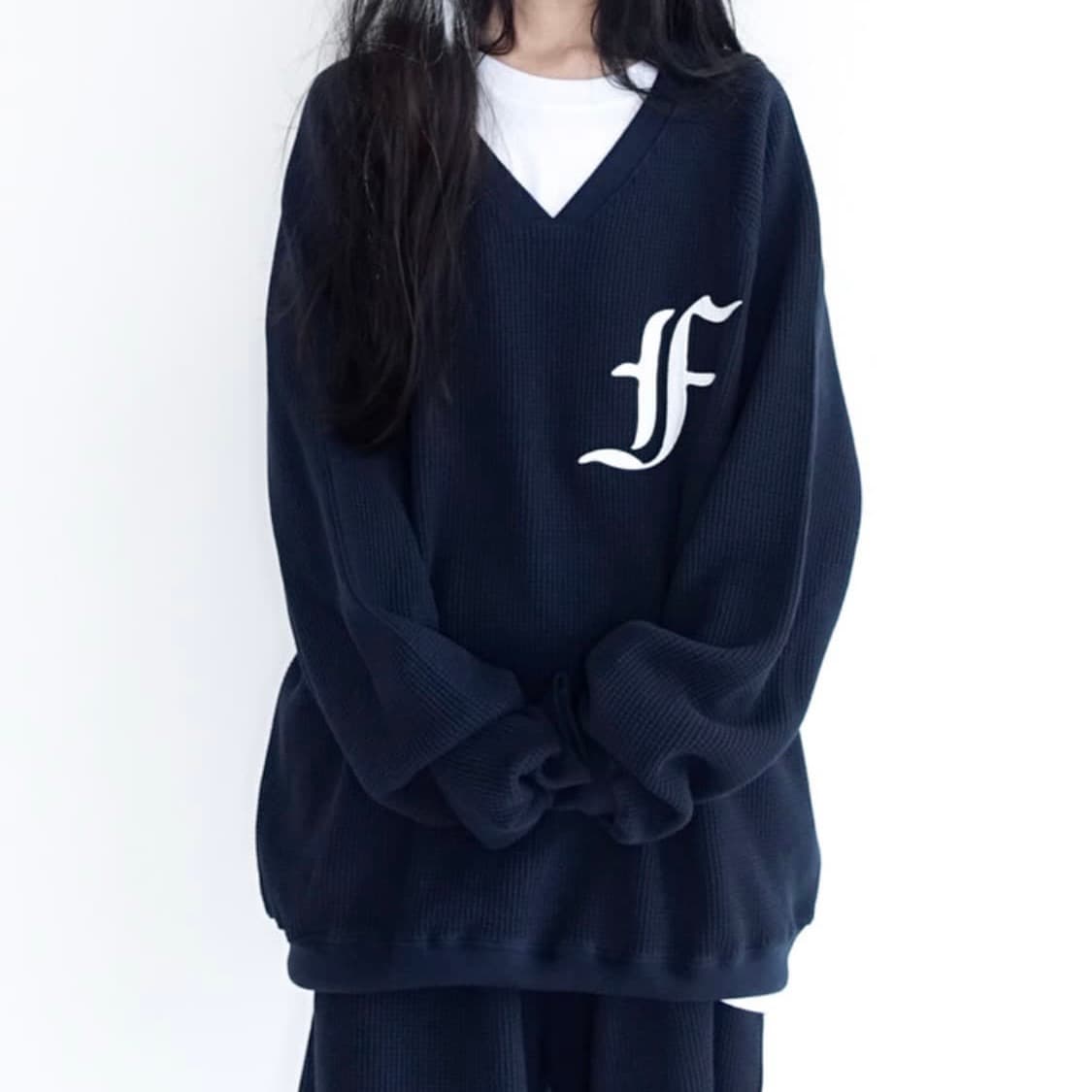 샵페어리 와플 맨투맨 (아일릿 원희 착용) 상품이미지2