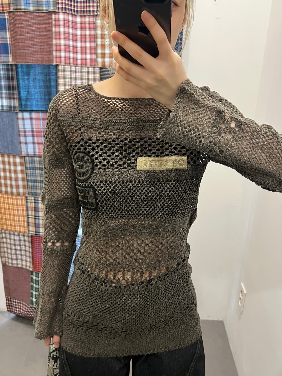 히스테릭 글래머 매쉬 그레이 니트  상품이미지3