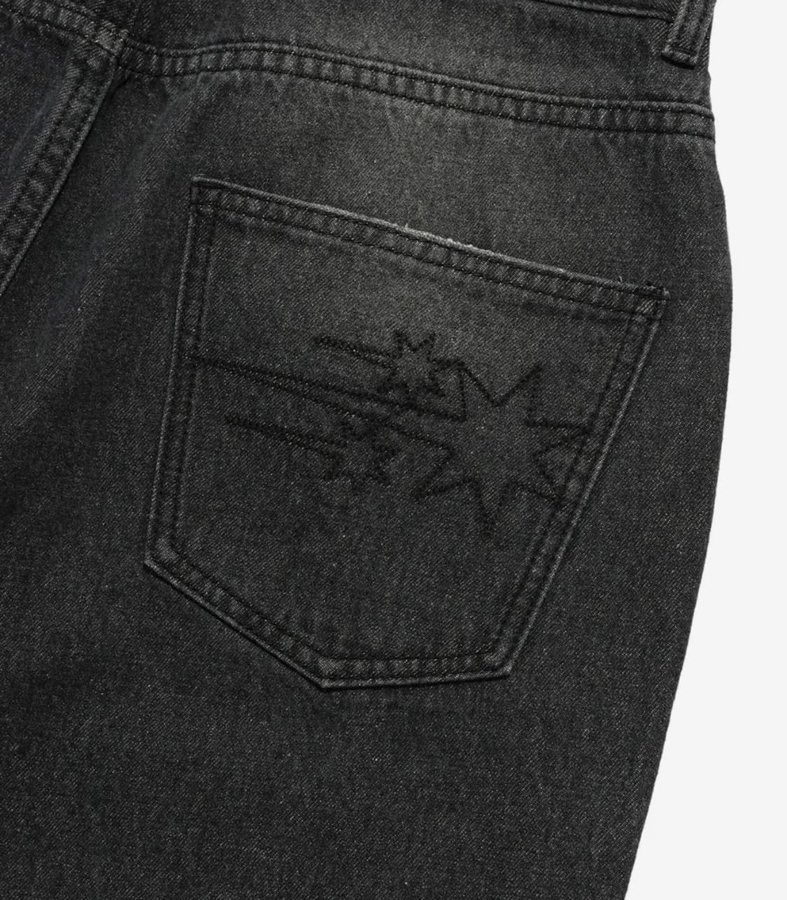 나이스고스트클럽 사이드패널 부츠컷 데님 블랙 (M) 상품이미지4
