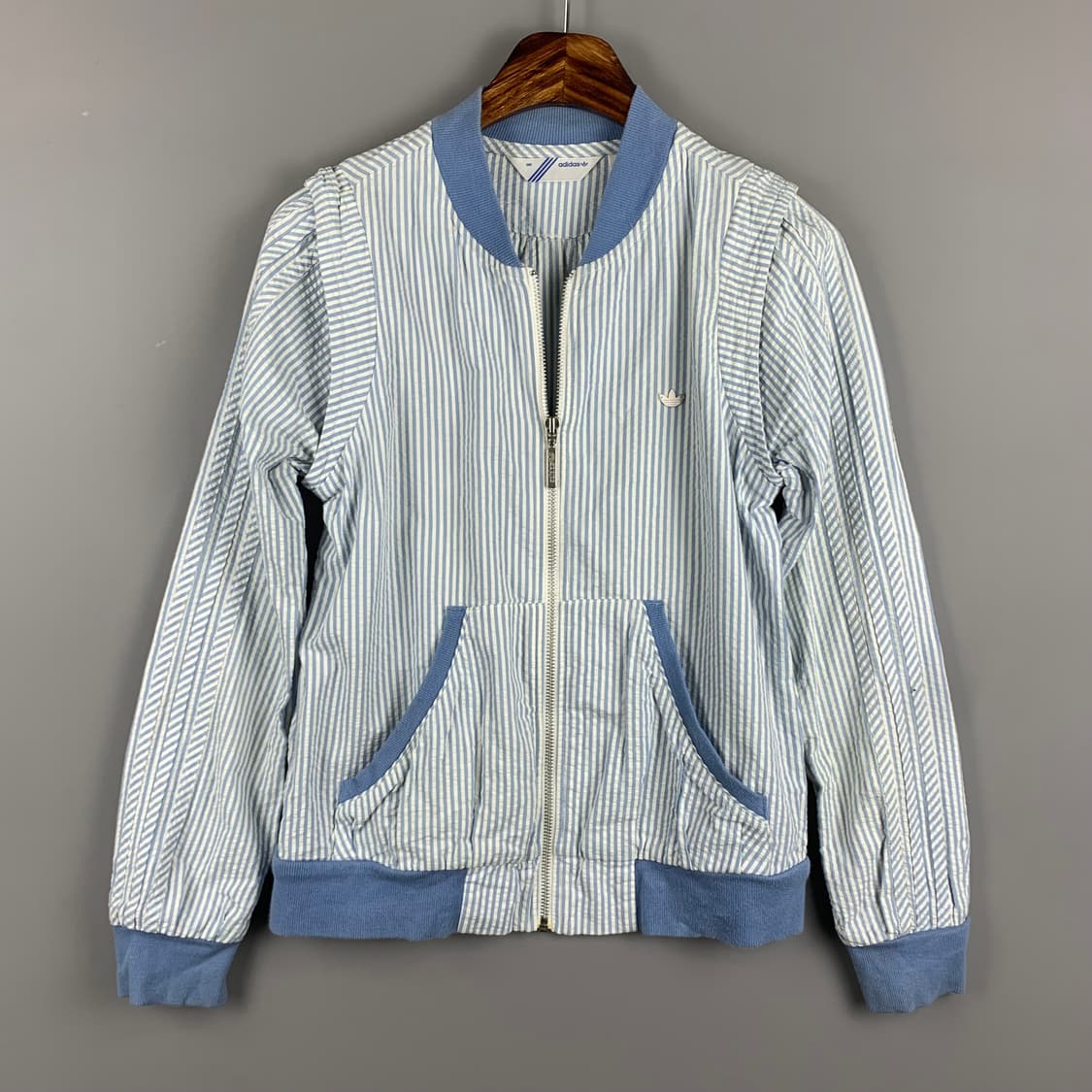 아디다스 스트라이프 블루 집업 자켓 상품이미지2