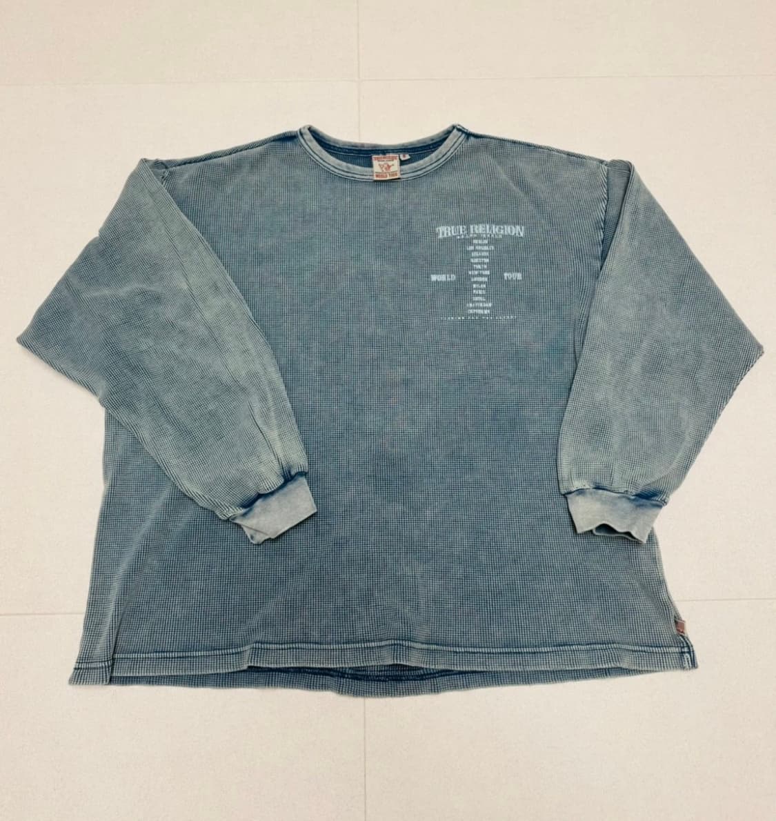 [정품] 트루릴리젼 긴팔 와플 “빈티지 블루” 100 상품이미지3