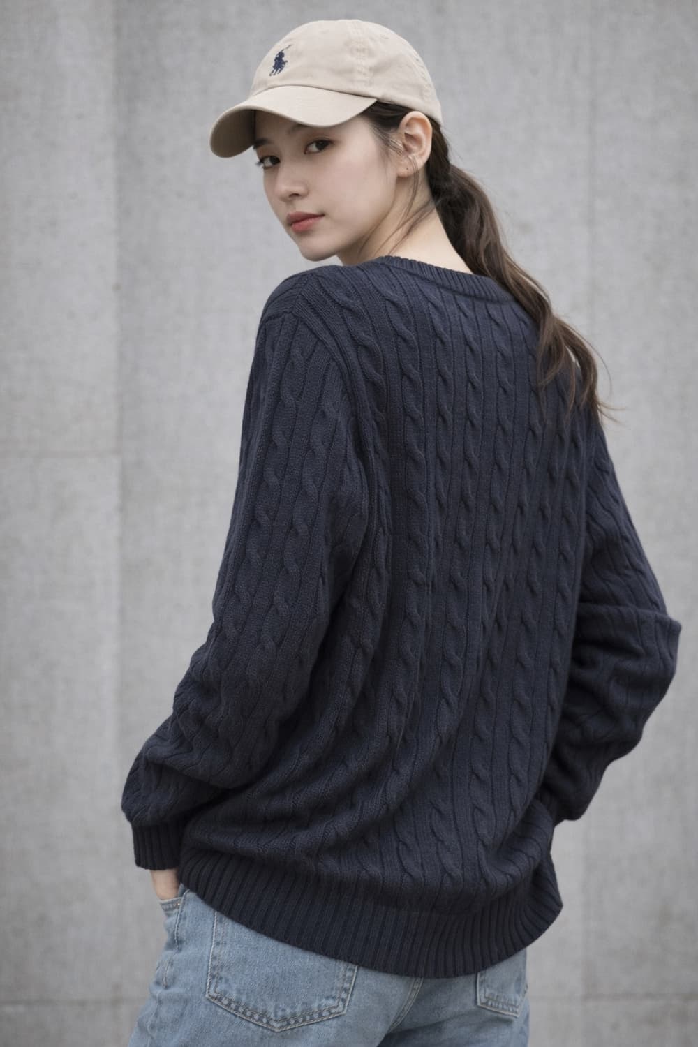 Ralph Lauren  폴로 랄프로렌 케이블 꽈베기 니트 - 네이비 상품이미지2