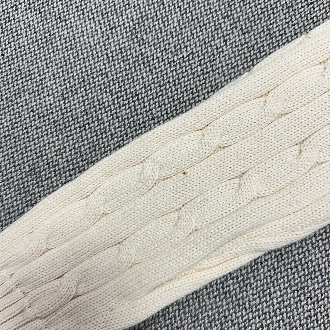 폴로 우먼스 아이보리 케이블니트(L) 상품이미지5