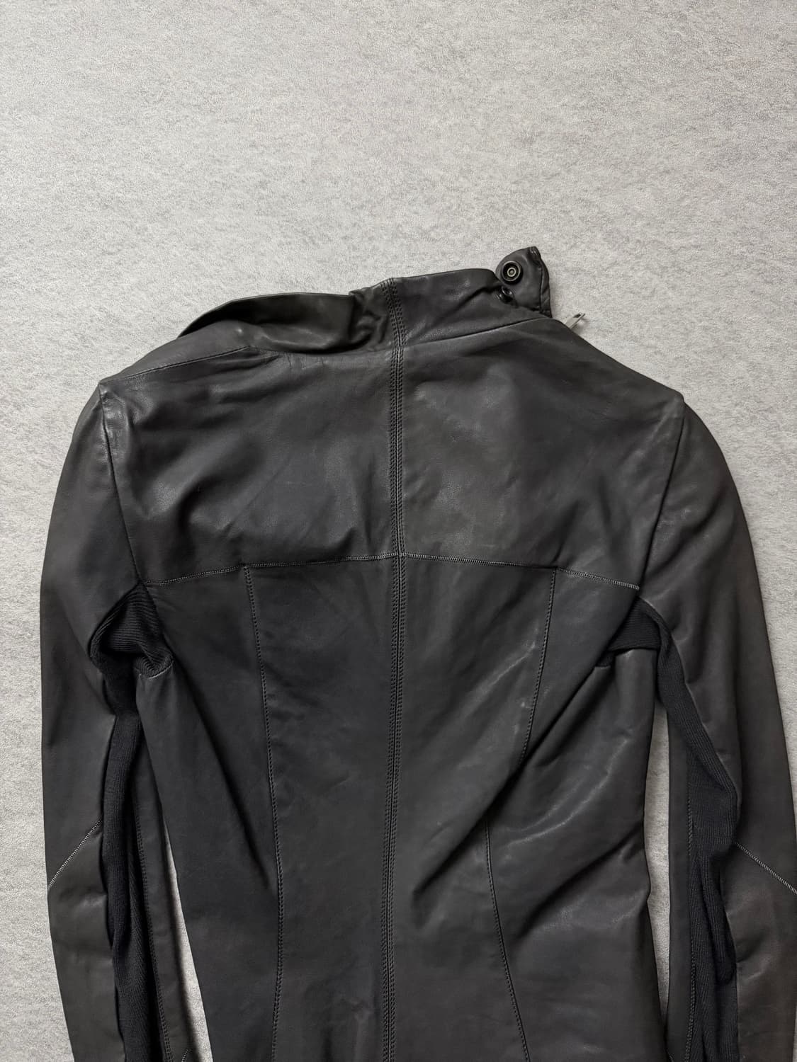 릭오웬스 2010FW 비대칭 하이넥 레더자켓 상품이미지9