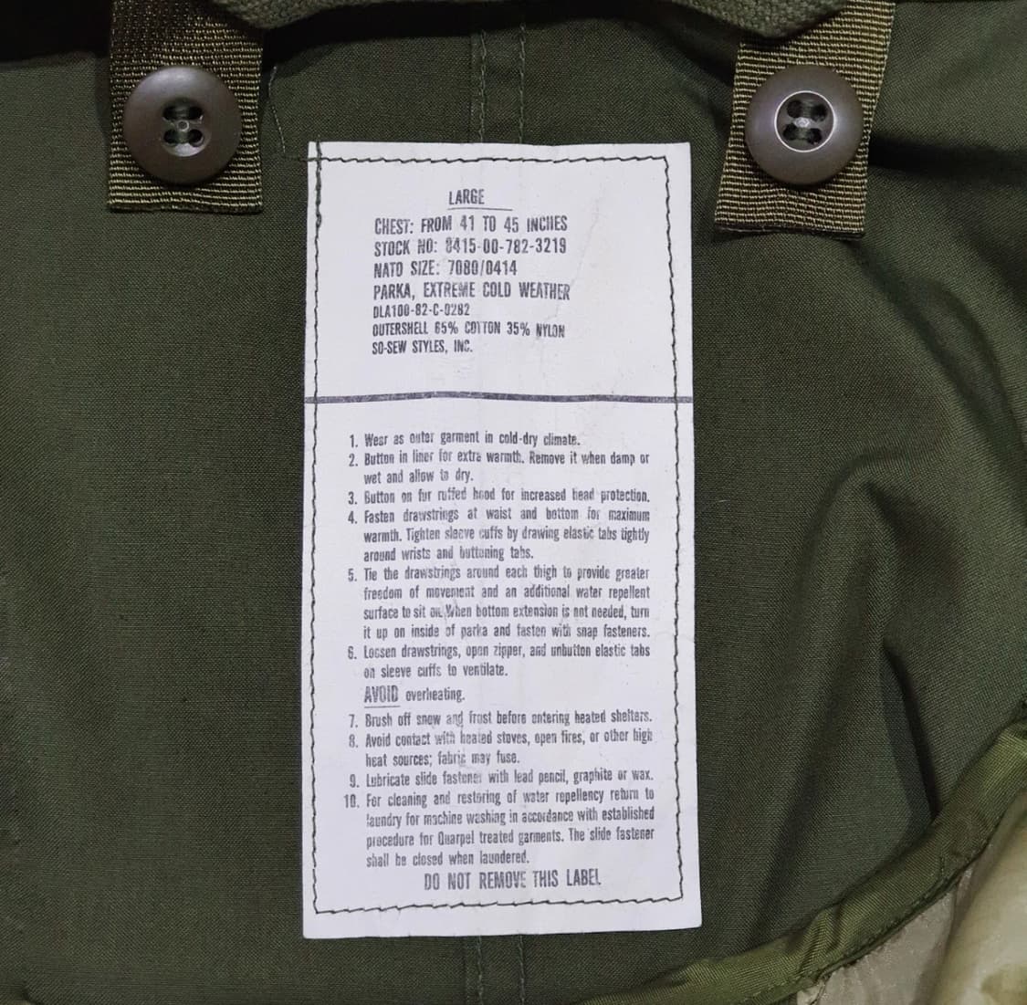 오리지널 미군 m65 민트급 L 상품이미지9