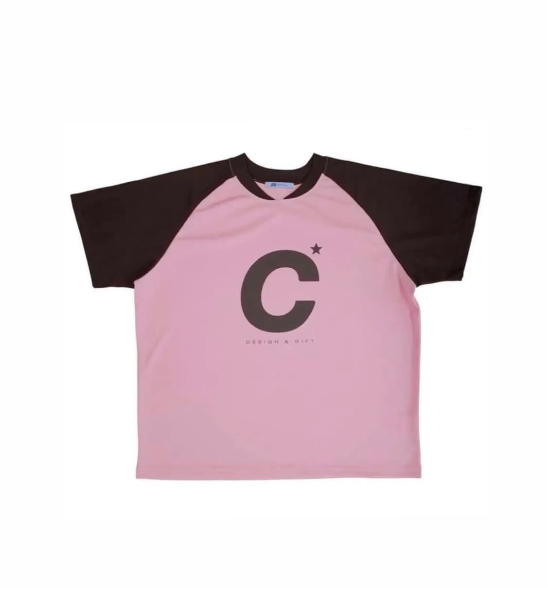 지초이 jx c star 티셔츠 (PINK&BROWN) 상품이미지1