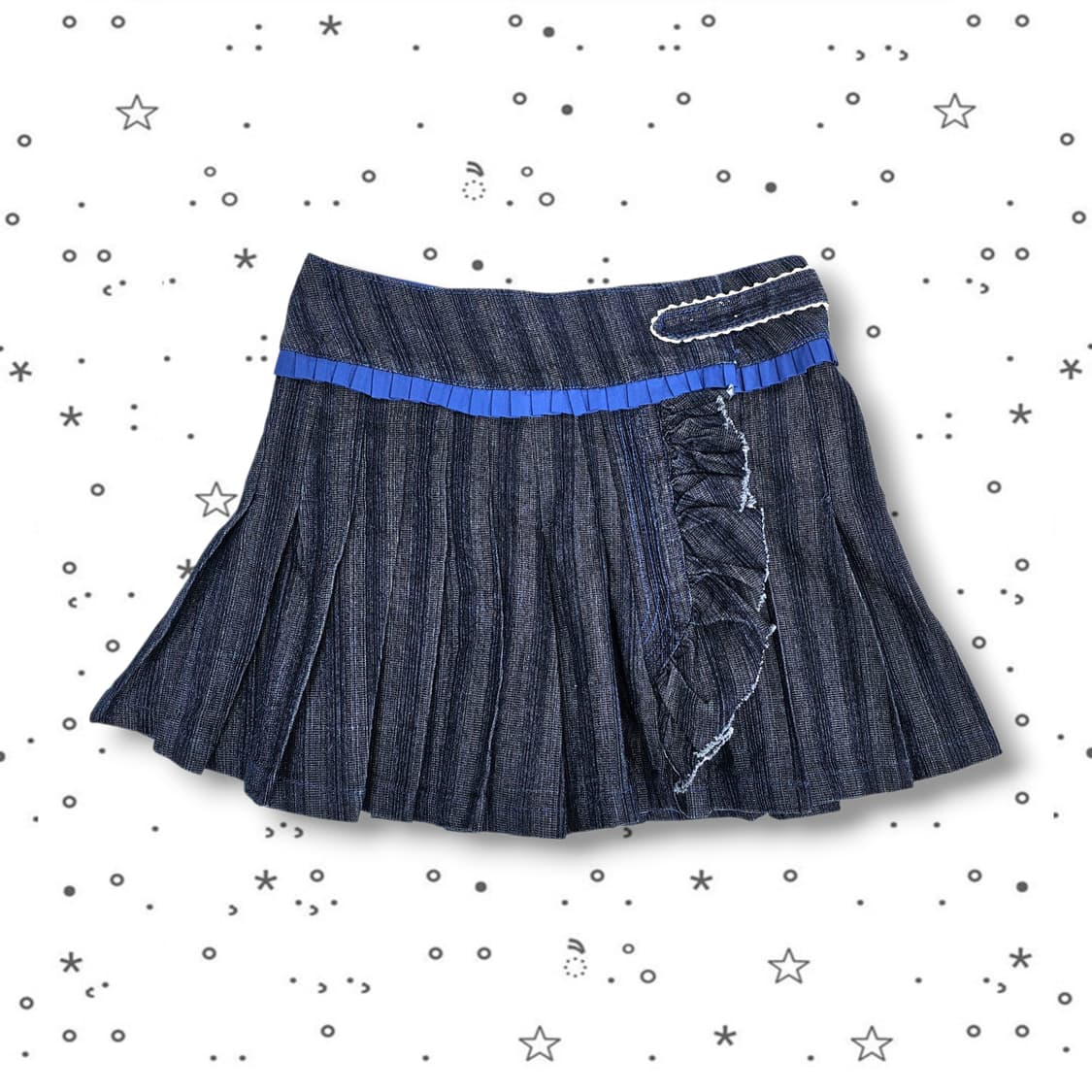 S VTG 빈티지 데님 플리츠 스커트 상품이미지1