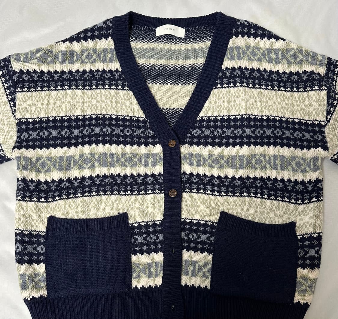 Pigment Nordic Knit Cardigan 상품이미지1