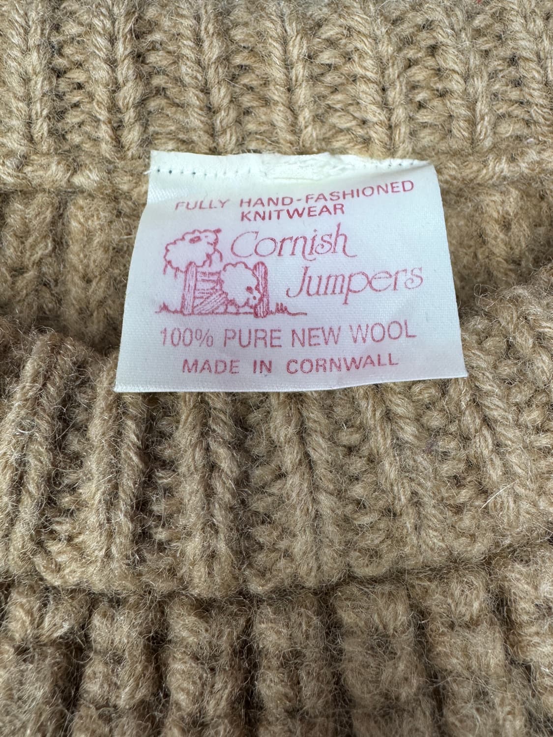 빈티지 90s Cornish Jumpers 핸드메이드 브라운 스웨터 F 상품이미지3