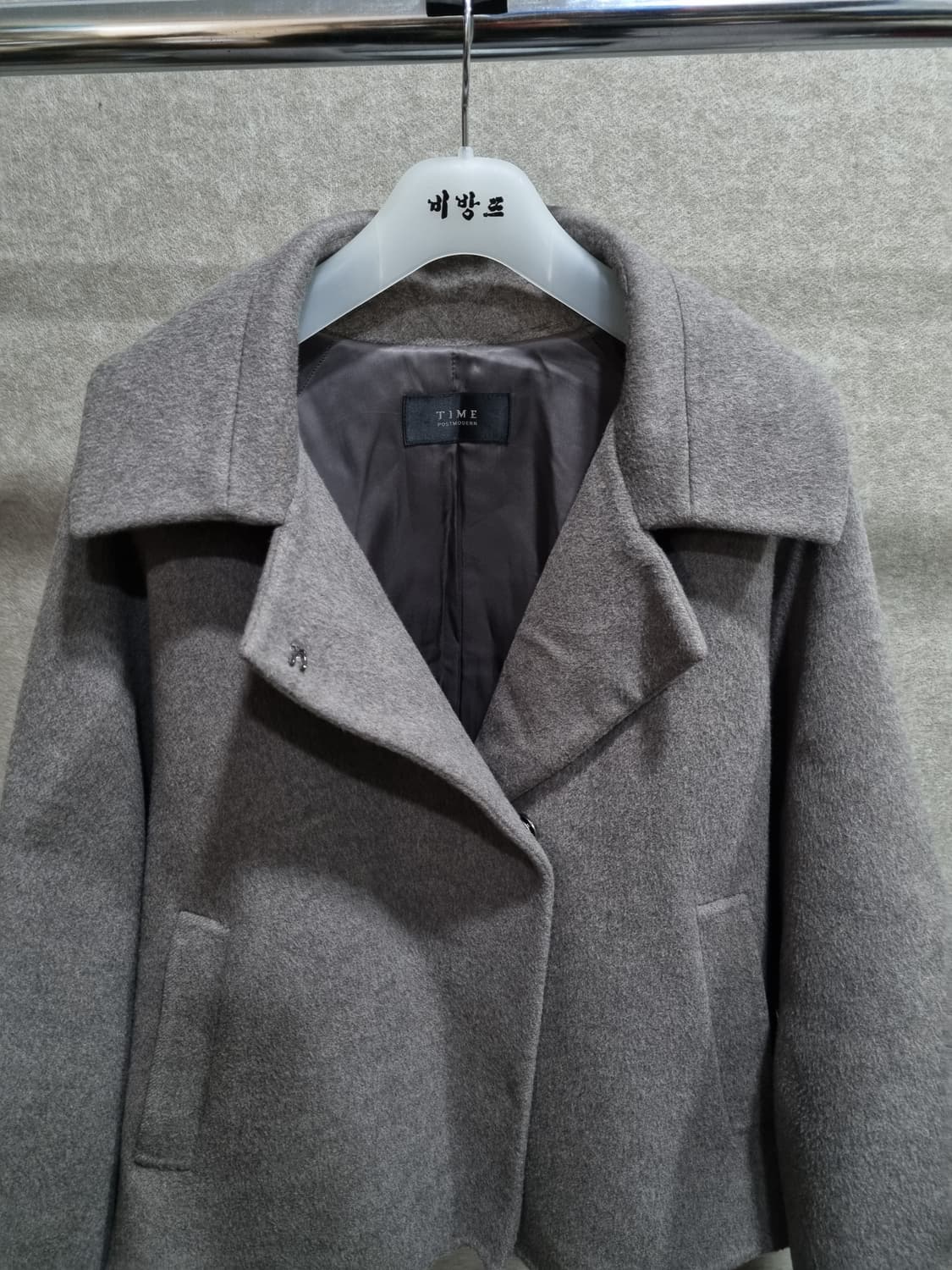 여성 55size 타임 핸드메이드 자켓 울 앙고라 캐시미어 혼방 상품이미지4