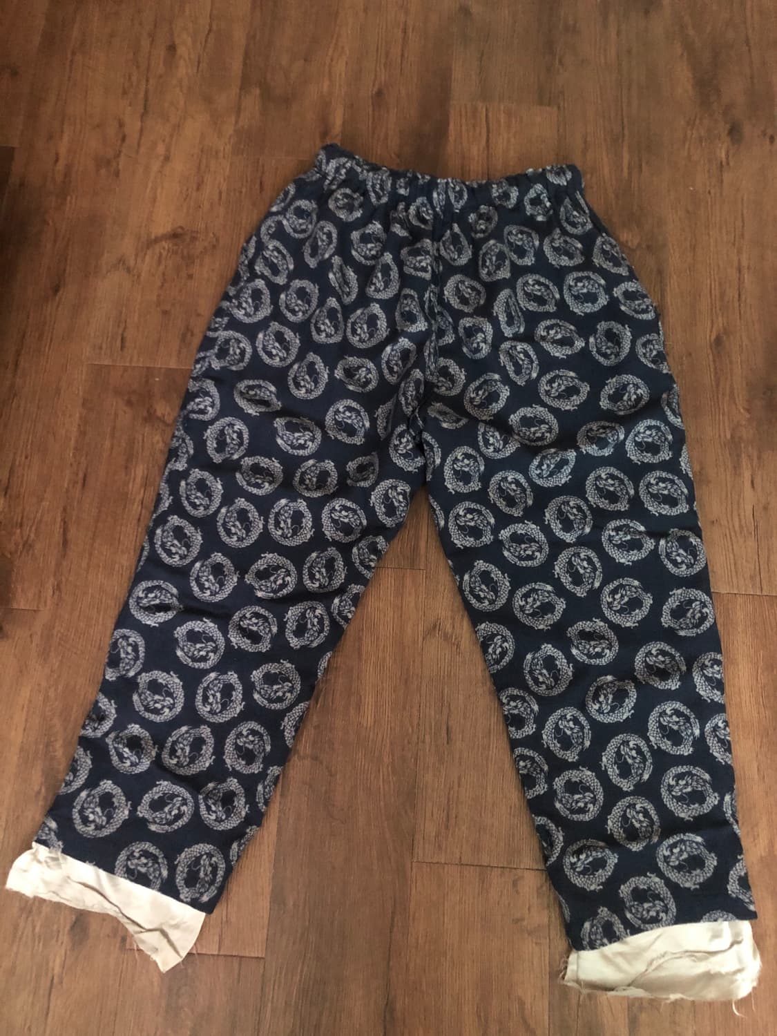 니들즈 스트링팬츠 크레이프 패턴 네이비 M 상품이미지6