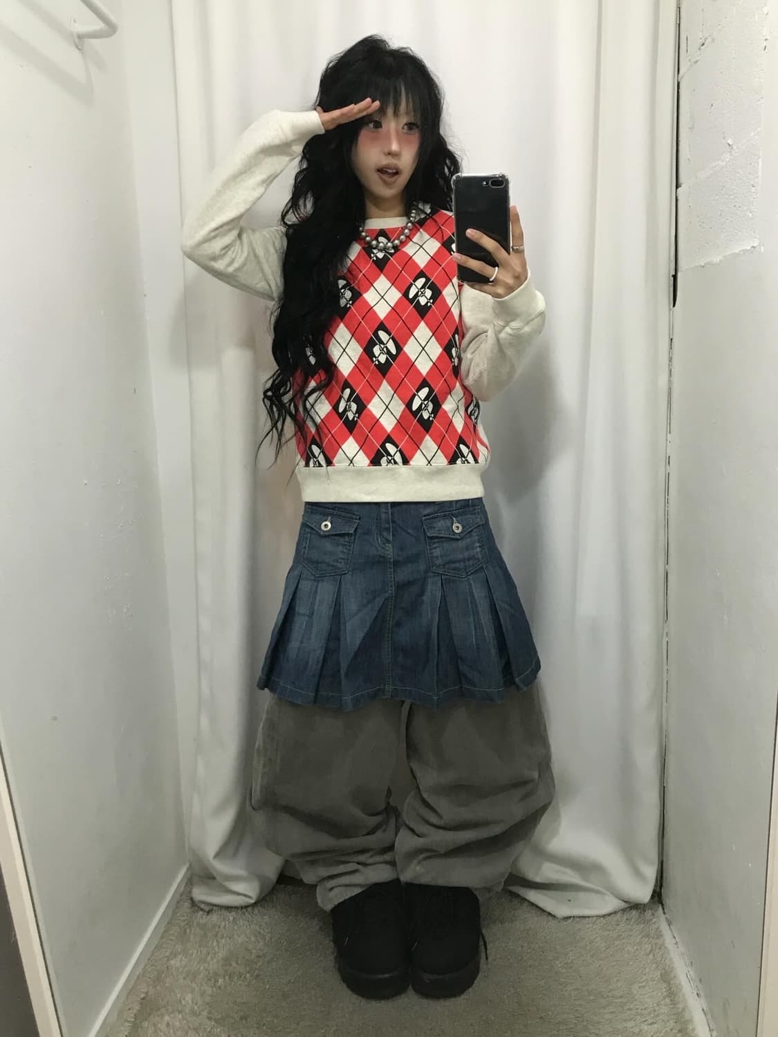 Bape Argyle pattern Sweatshirts 상품이미지4