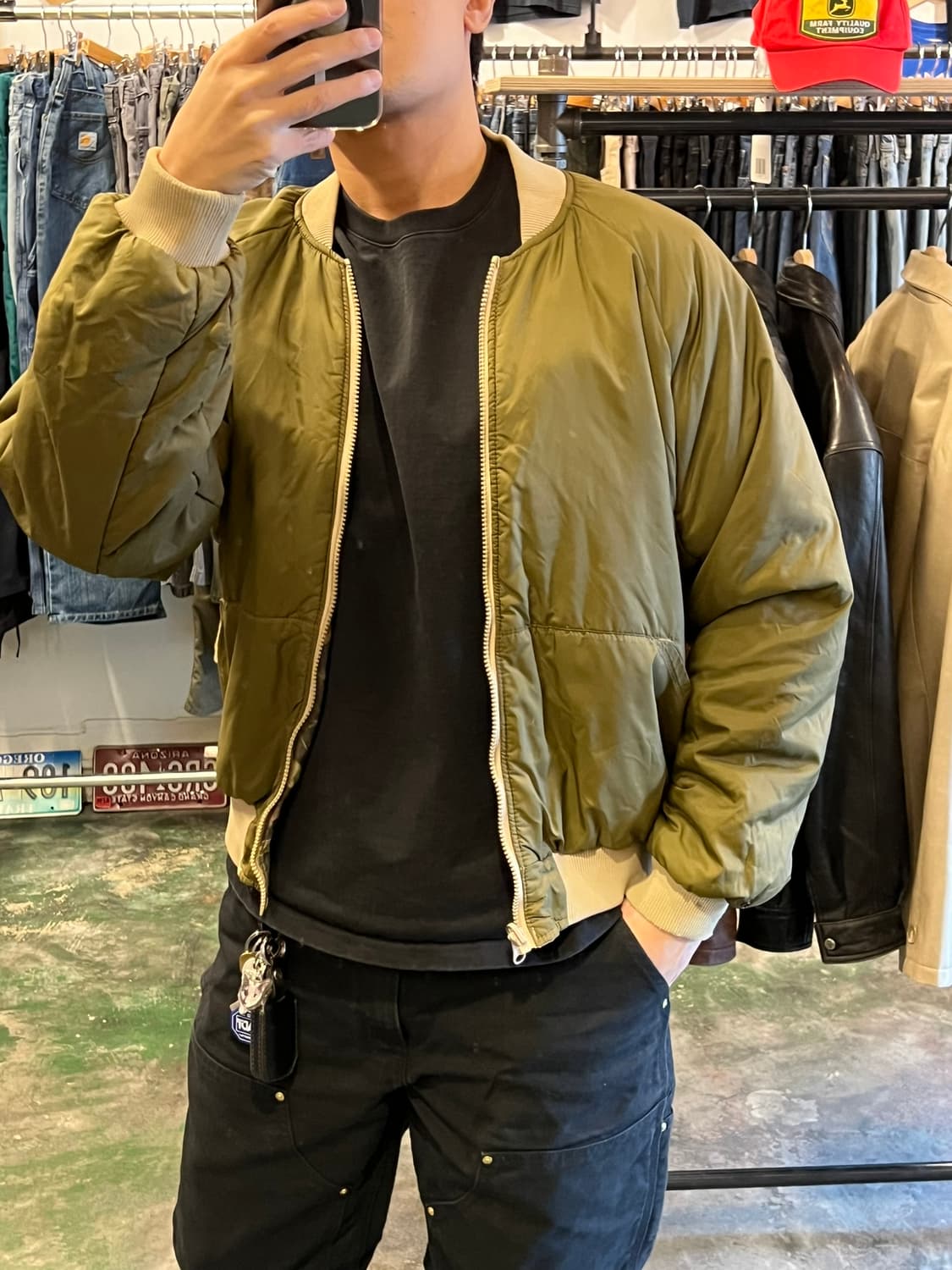 90s[L] 올드 콜롬비아 빈티지 고어텍스 덕카모 USA 내피 헌팅 자켓 상품이미지5