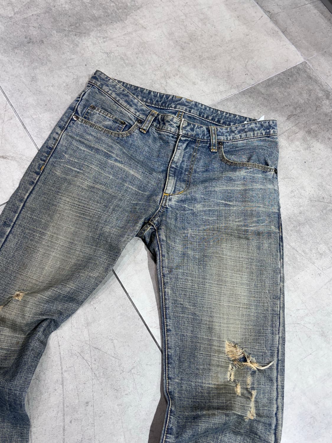 Katharine Hamnett 워싱 데님 팬츠 바지 상품이미지3