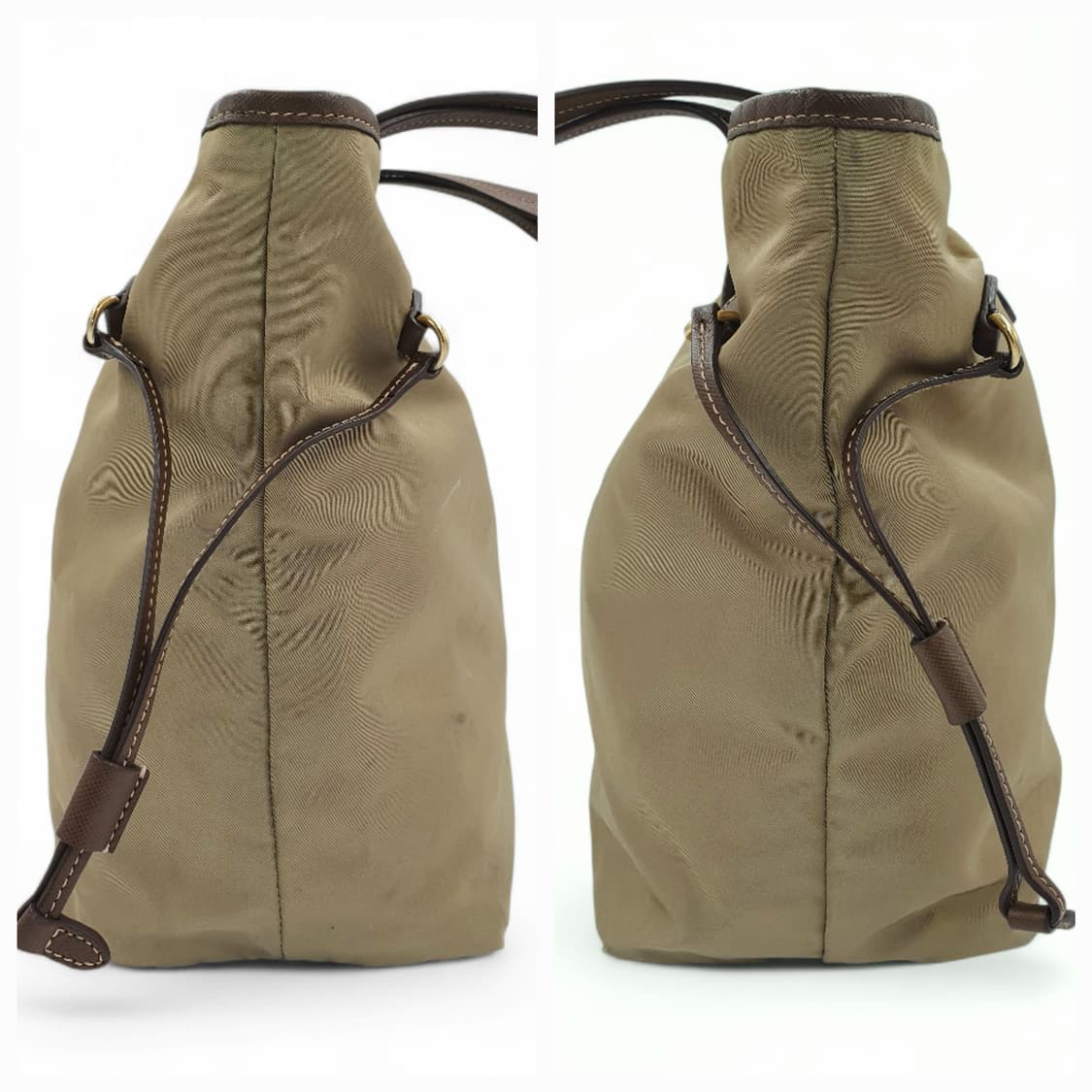 프라다 리나일론 금장 카키 쇼퍼백 숄더백 상품이미지3