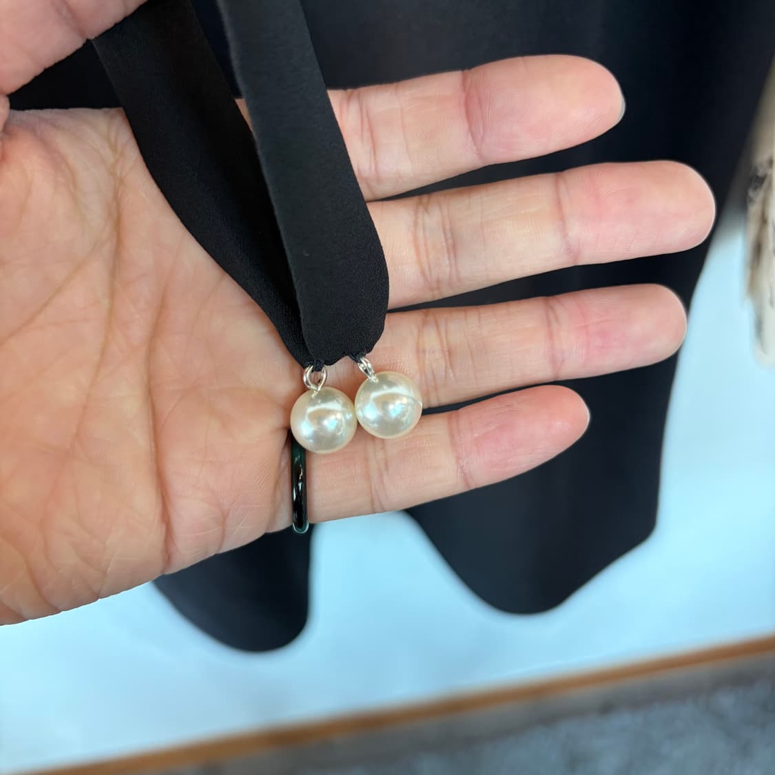 soup 블랙 앤 화이트 패턴 롱원피스 상품이미지2