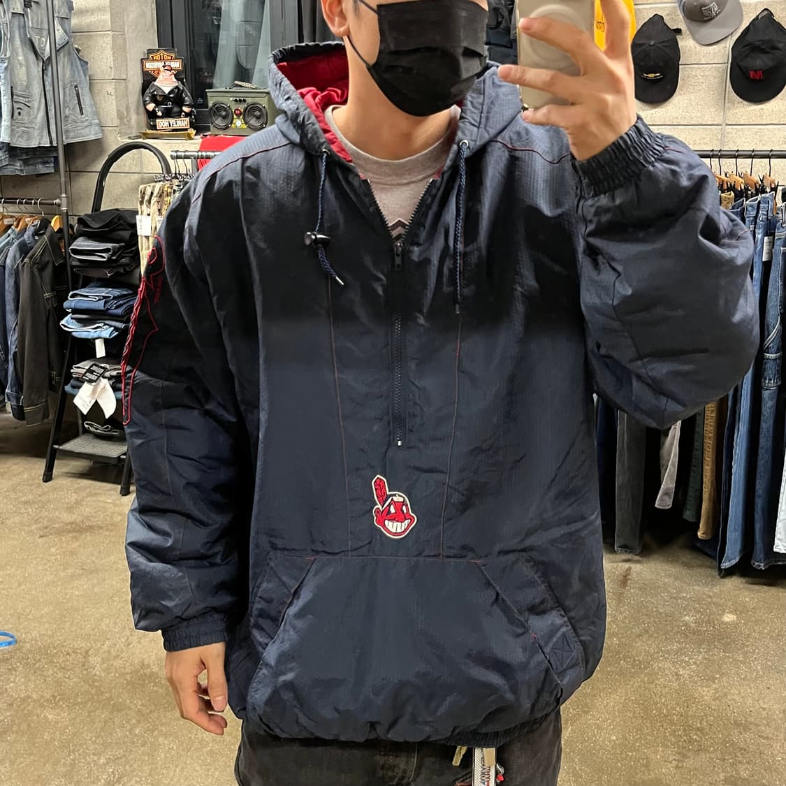 00s 마제스틱 클리브랜드 인디언스 아노락 패딩 (110) 상품이미지7
