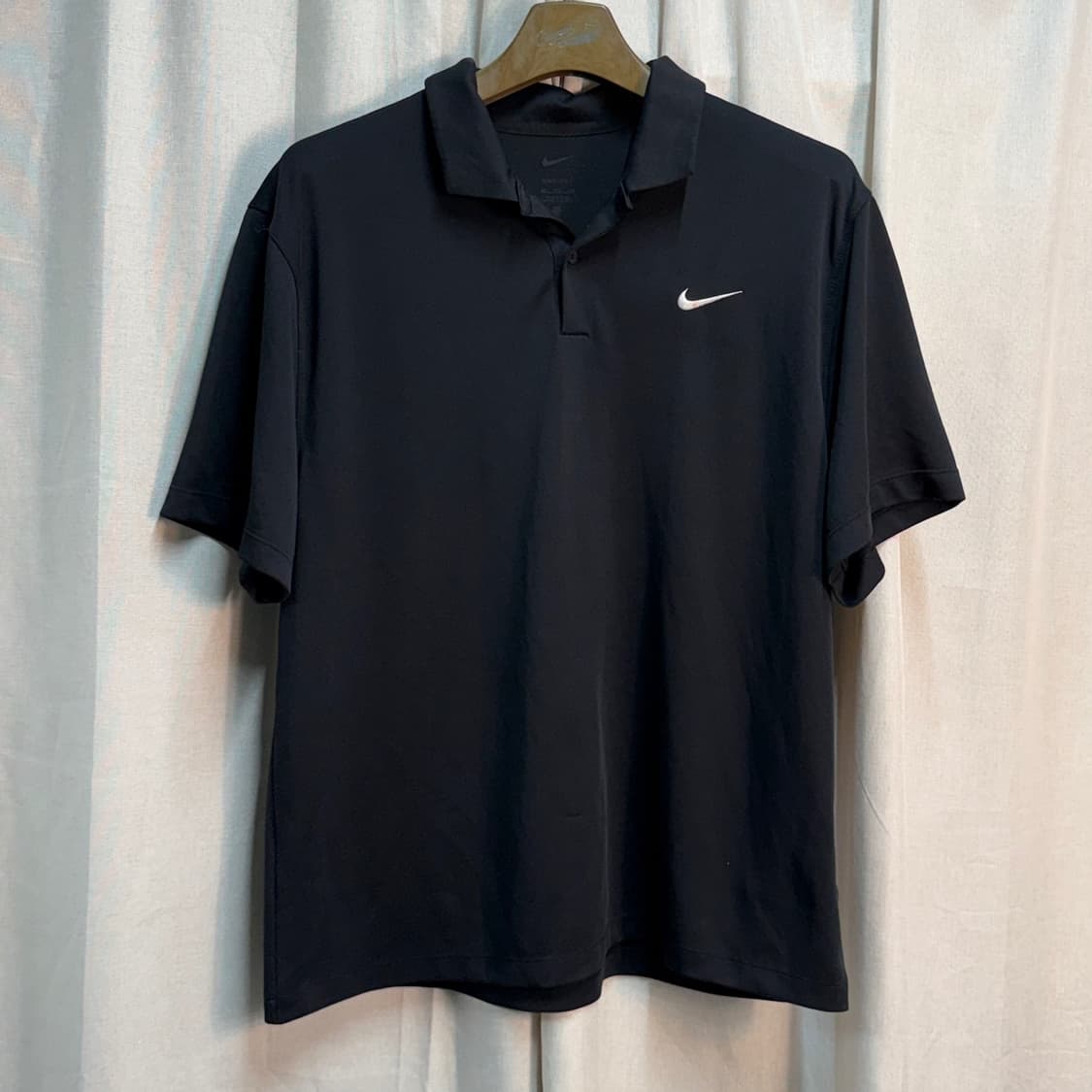 [4XL] 나이키 블랙 드라이핏 기능성 폴로 반팔 티셔츠 상품이미지1