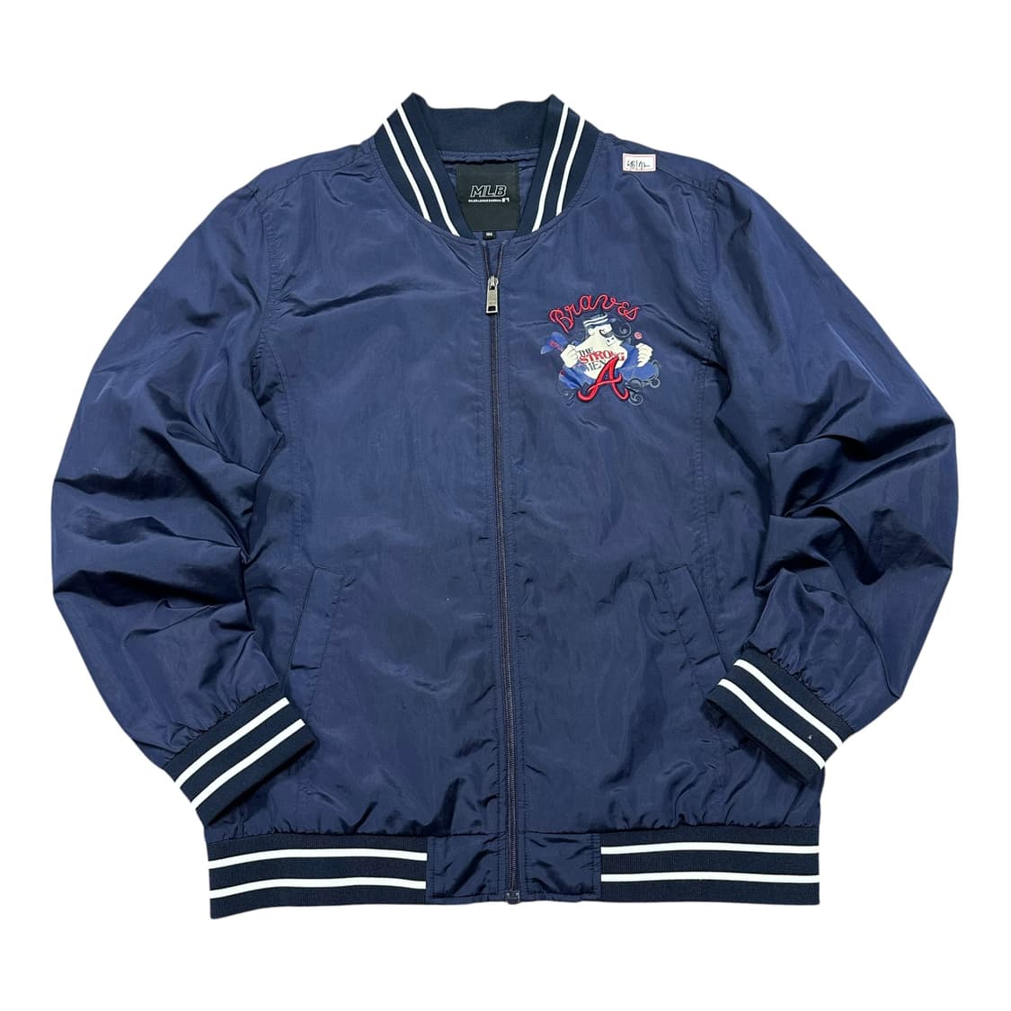 ✨ (만원 빈티지) MLB 애틀란타 백로고 빅로고 바시티 자켓  상품이미지1