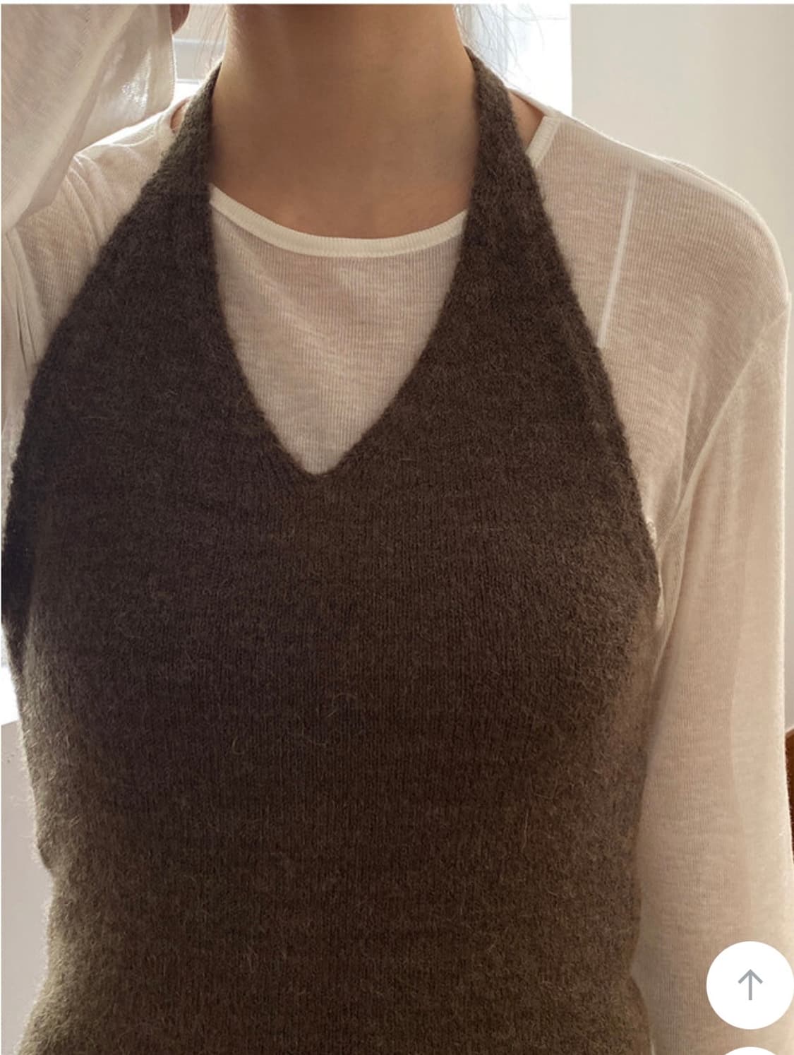 킨다베이지 보첼리 홀터넥 알파카 뷔스티에 상품이미지9