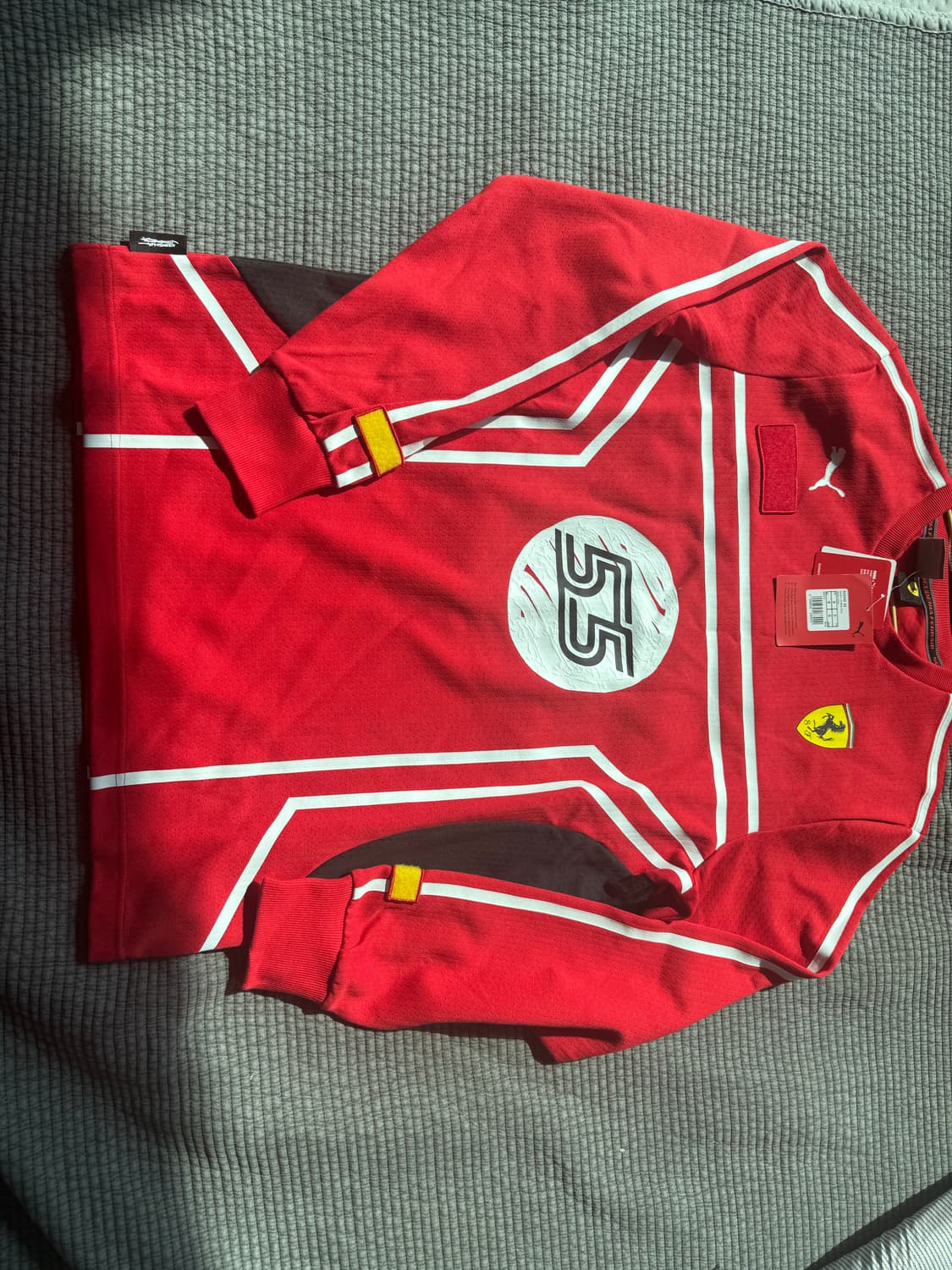 푸마 x 페라리 x 조슈아 비데스 메쉬 크루 레드 화이트 상품이미지1