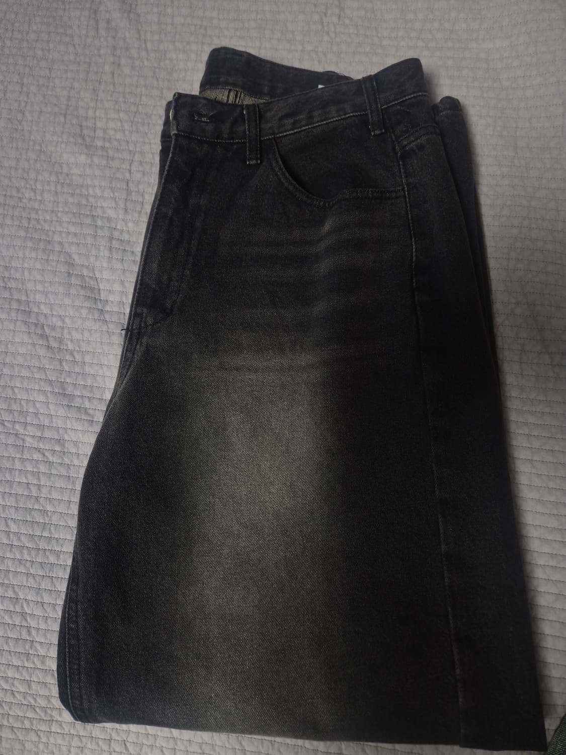 시그니처 벌룬핏 커브드 데님 팬츠[블랙] 상품이미지3