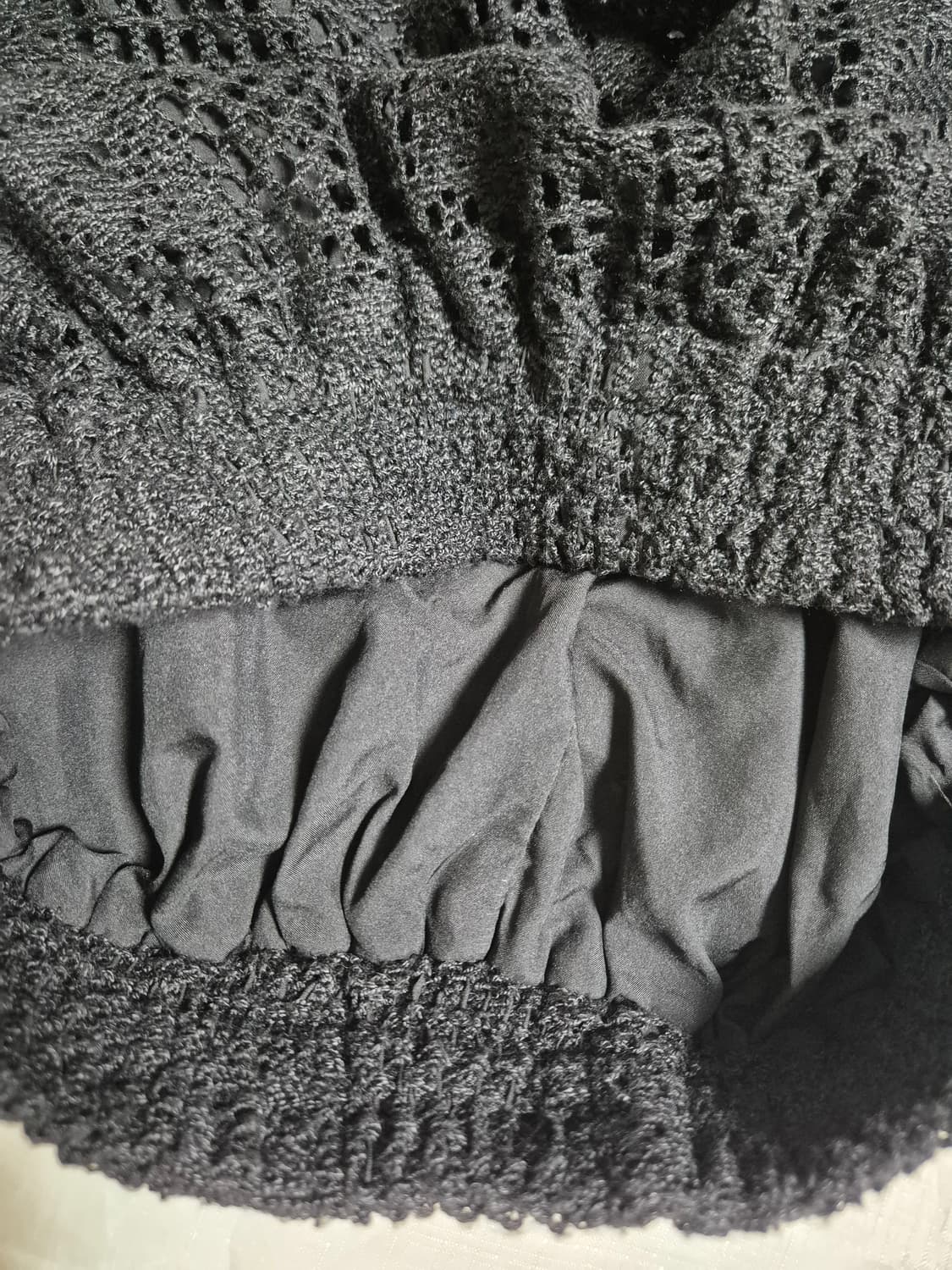 블랙 레이스 와이드 팬츠 상품이미지7