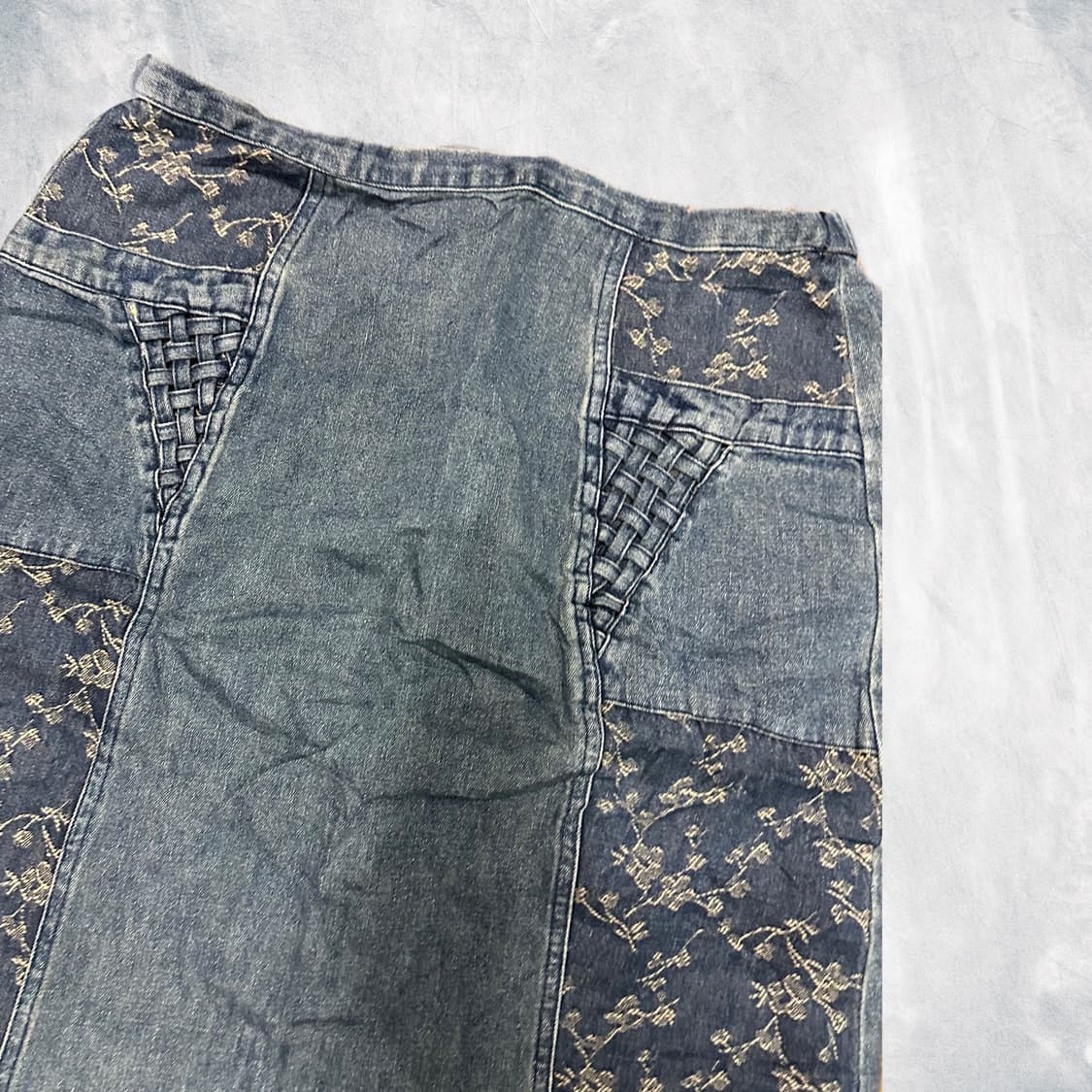 denim flower long sk 상품이미지2