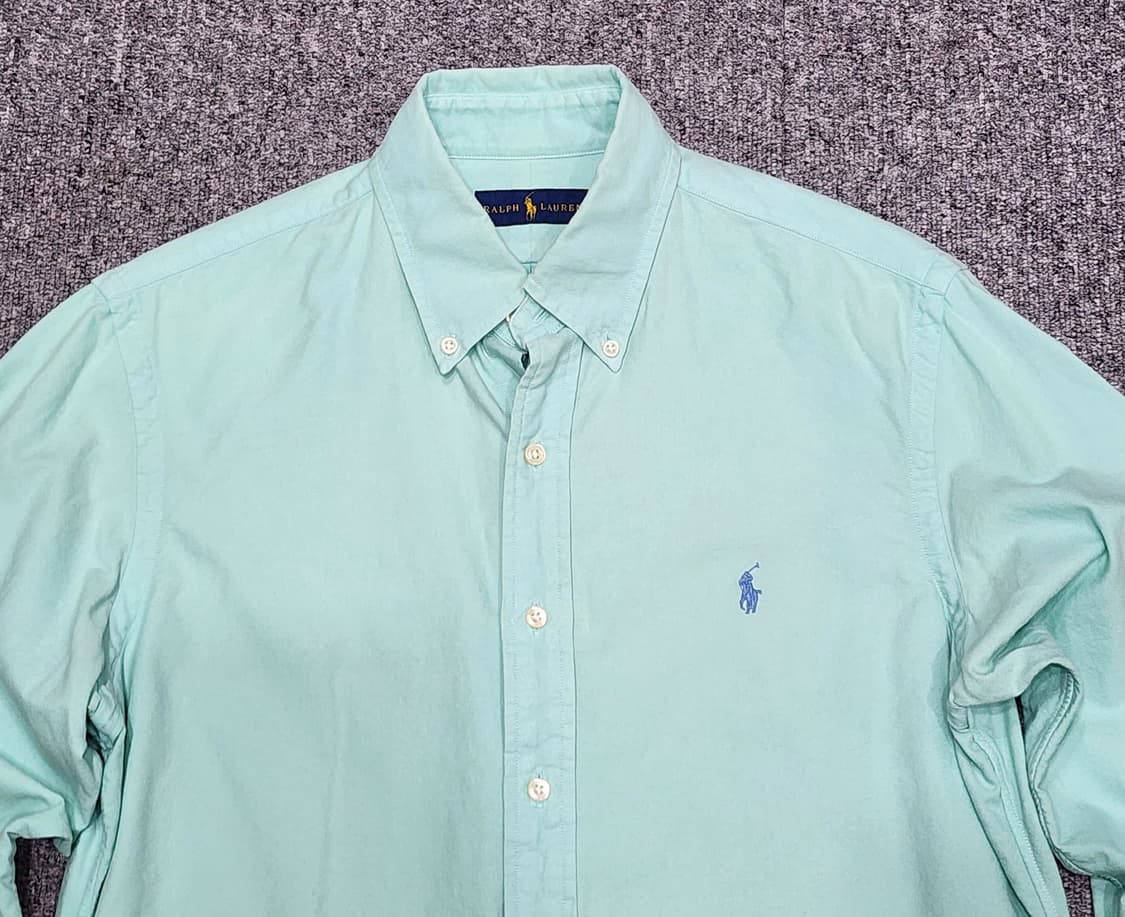 폴로 랄프로렌 코튼 셔츠 S 스카이블루포니 상품이미지3