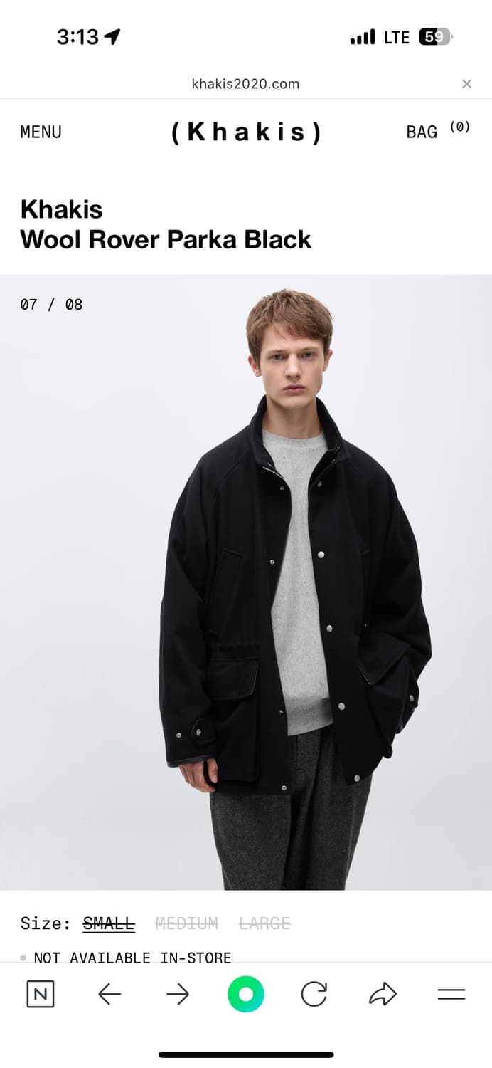 [s구매글]카키스 울 로버 파카 블랙 상품이미지1