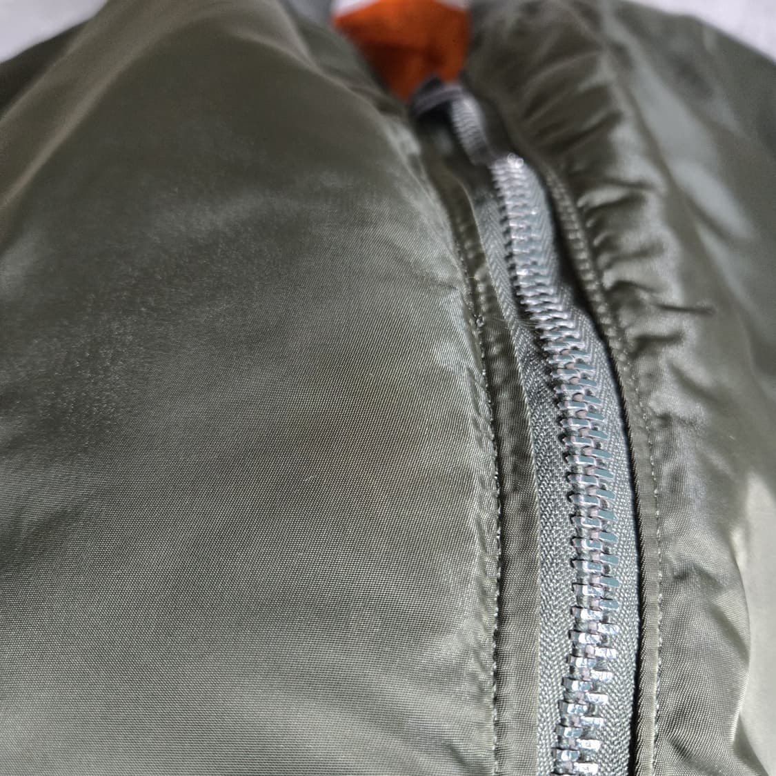 90s 미공군 납품용 알파인더스트리 MA-1 플라이트자켓 카키 상품이미지7