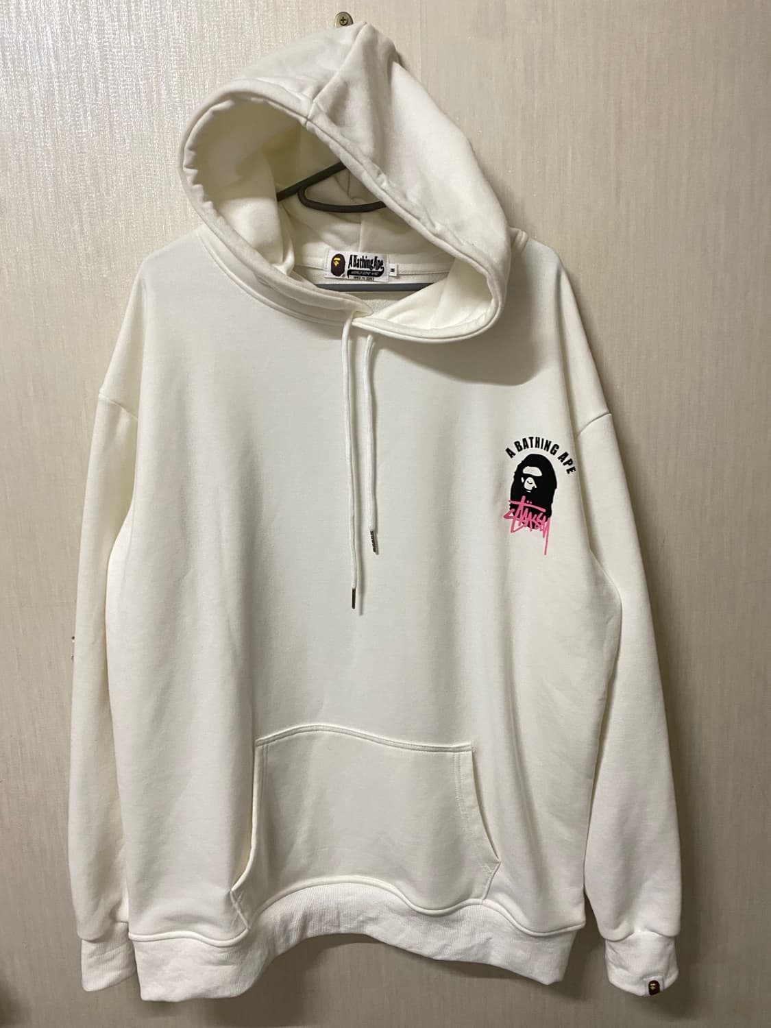 A BATHING APE X STUSSY 콜라보 후드티 M 상품이미지5