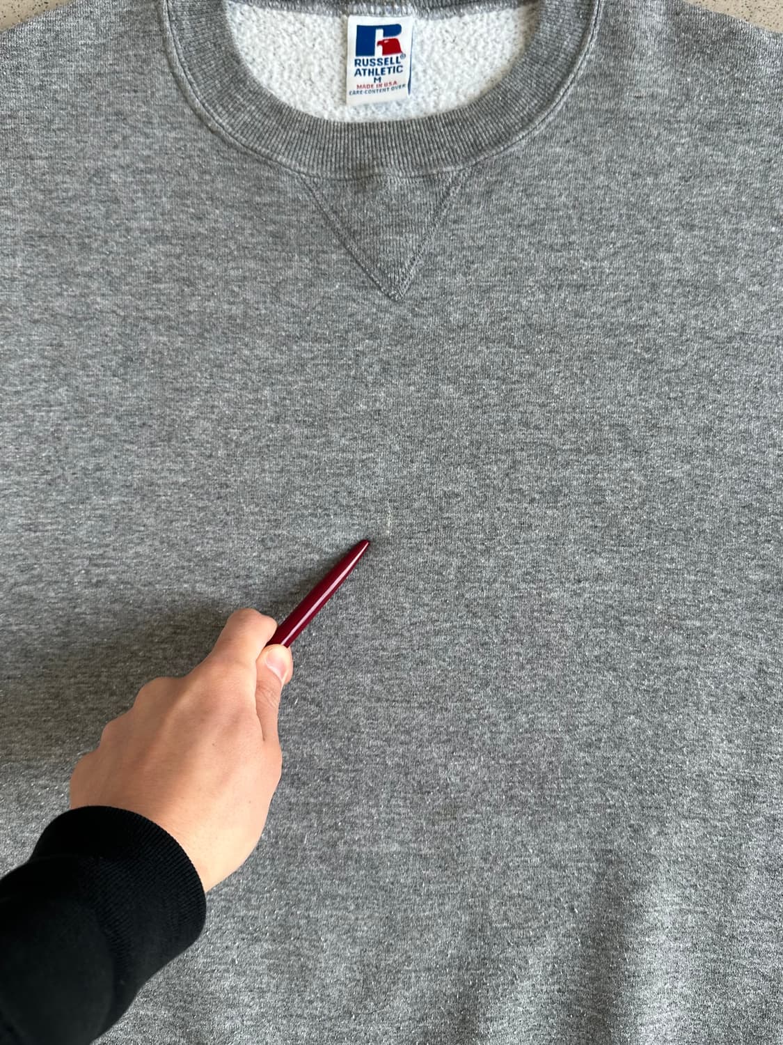 90s 빈티지 러셀 스웻셔츠 그레이 M USA 상품이미지7