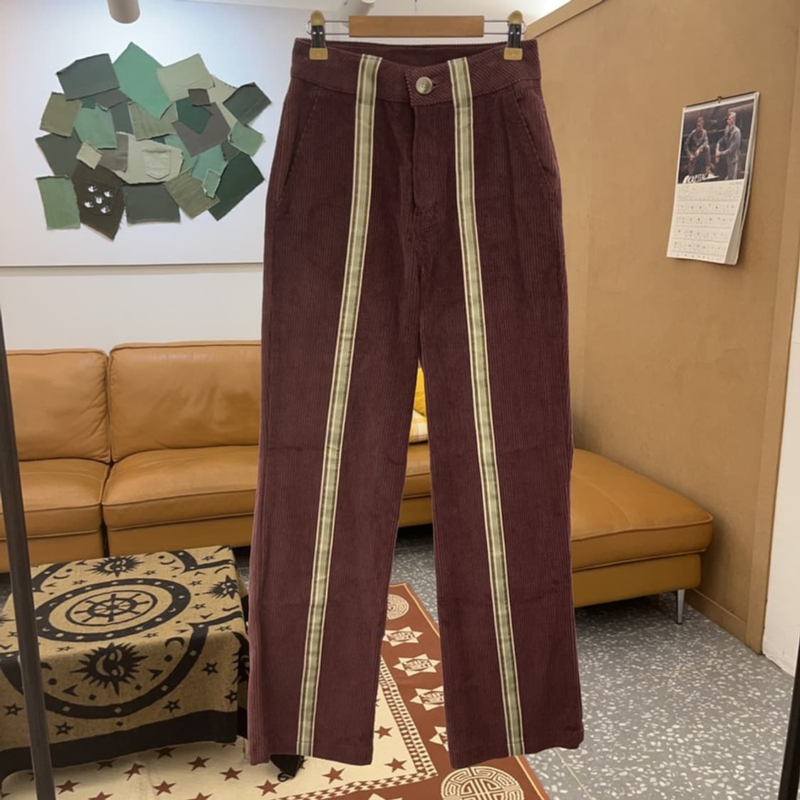 스컬프터 빈티지 레트로 테이프라인 코듀로이 바지 XS C08593 상품이미지3