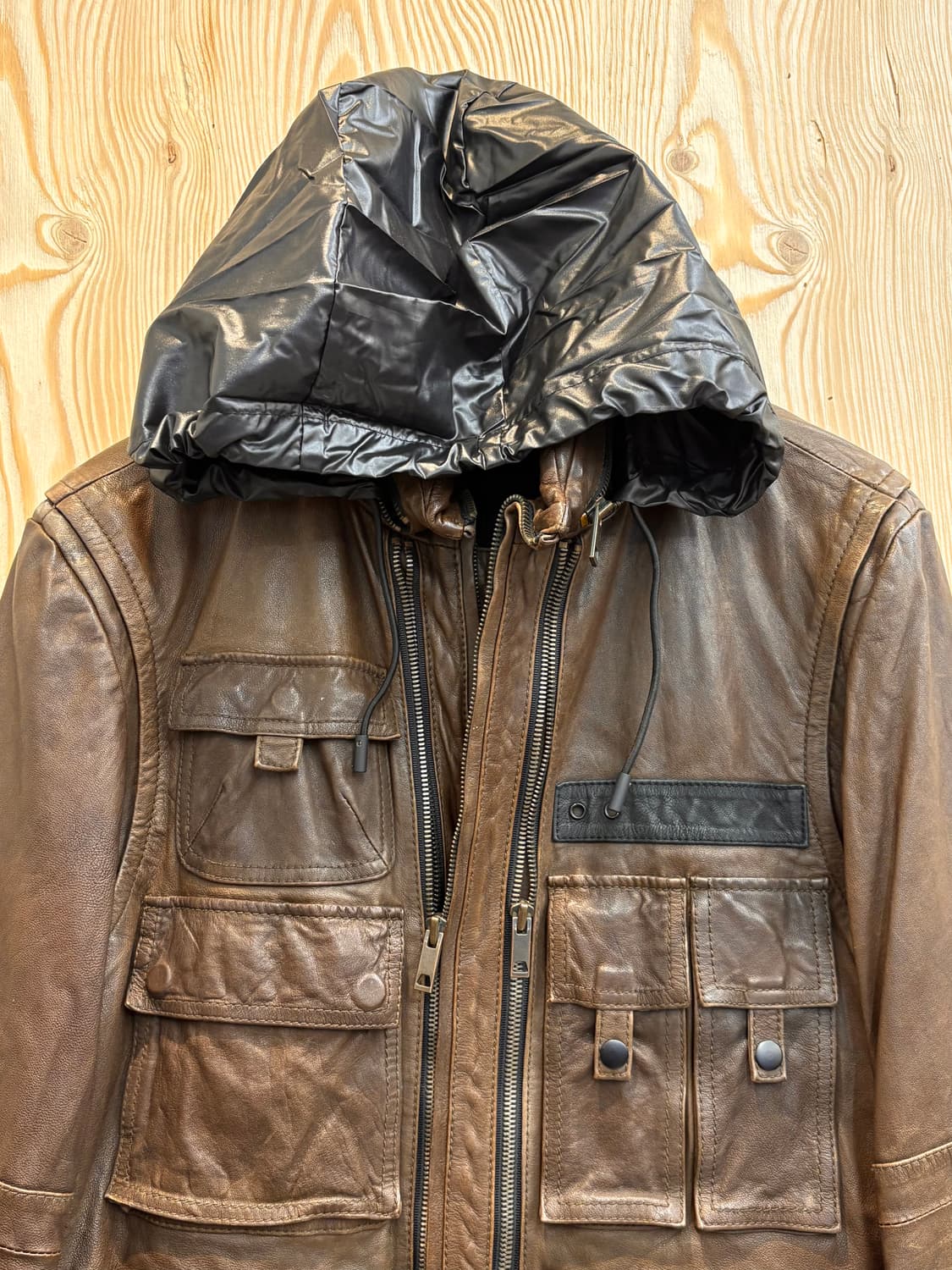 솔리드 옴므 멀티 포켓 레더자켓 상품이미지2