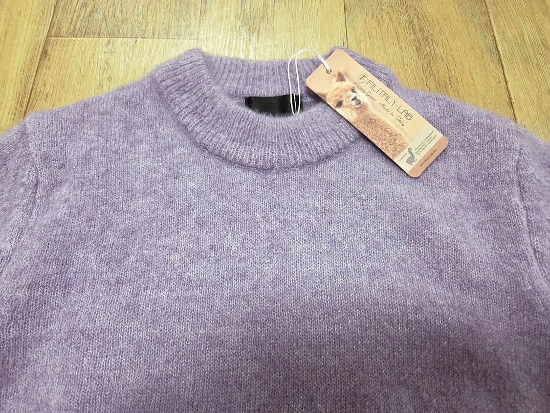 비클라(becla) 퍼플 베이비알파카 울 니트 프리사이즈 새상품 상품이미지5