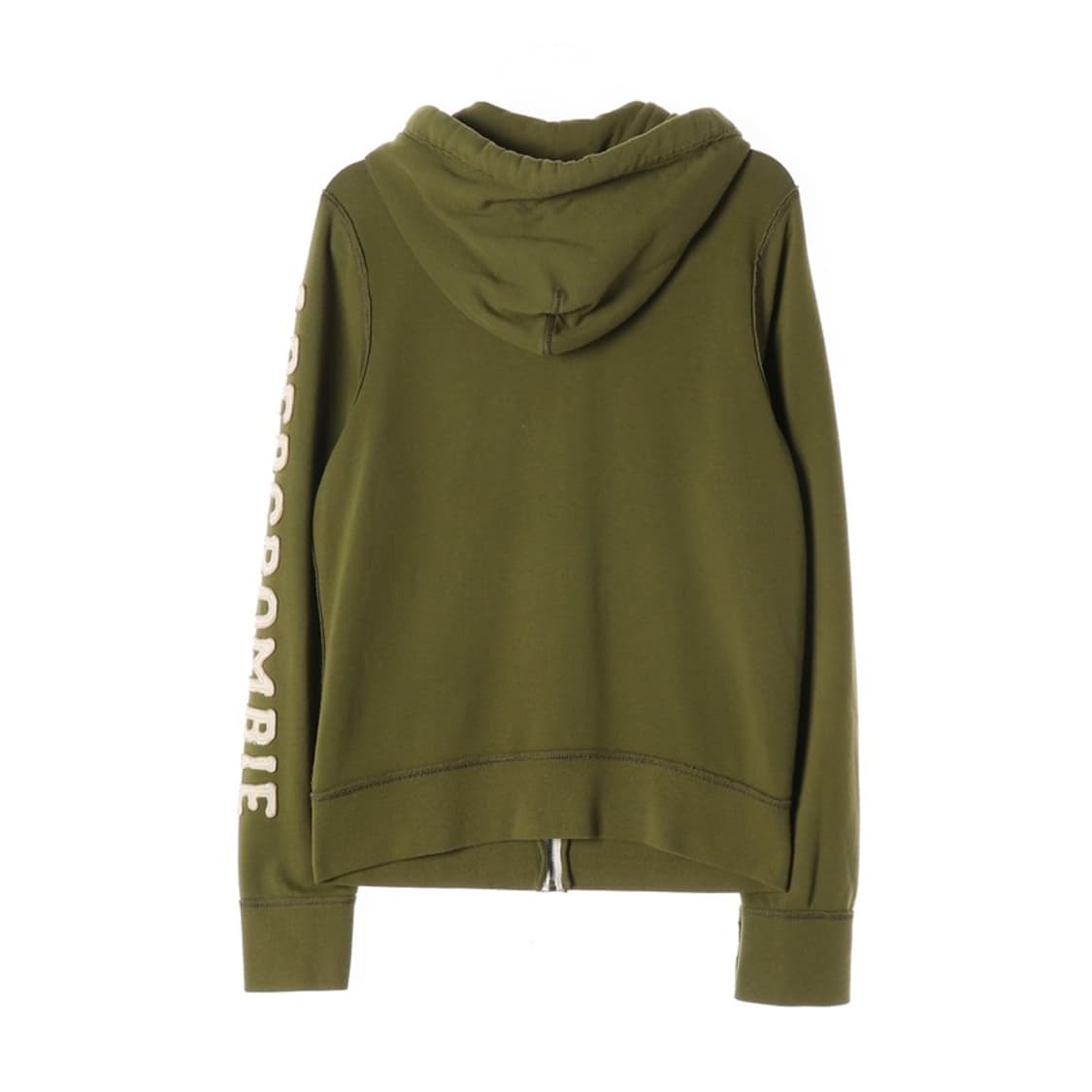 아베크롬비 앤 피치 올리브 슬리브 레터링 후드집업 L 상품이미지2