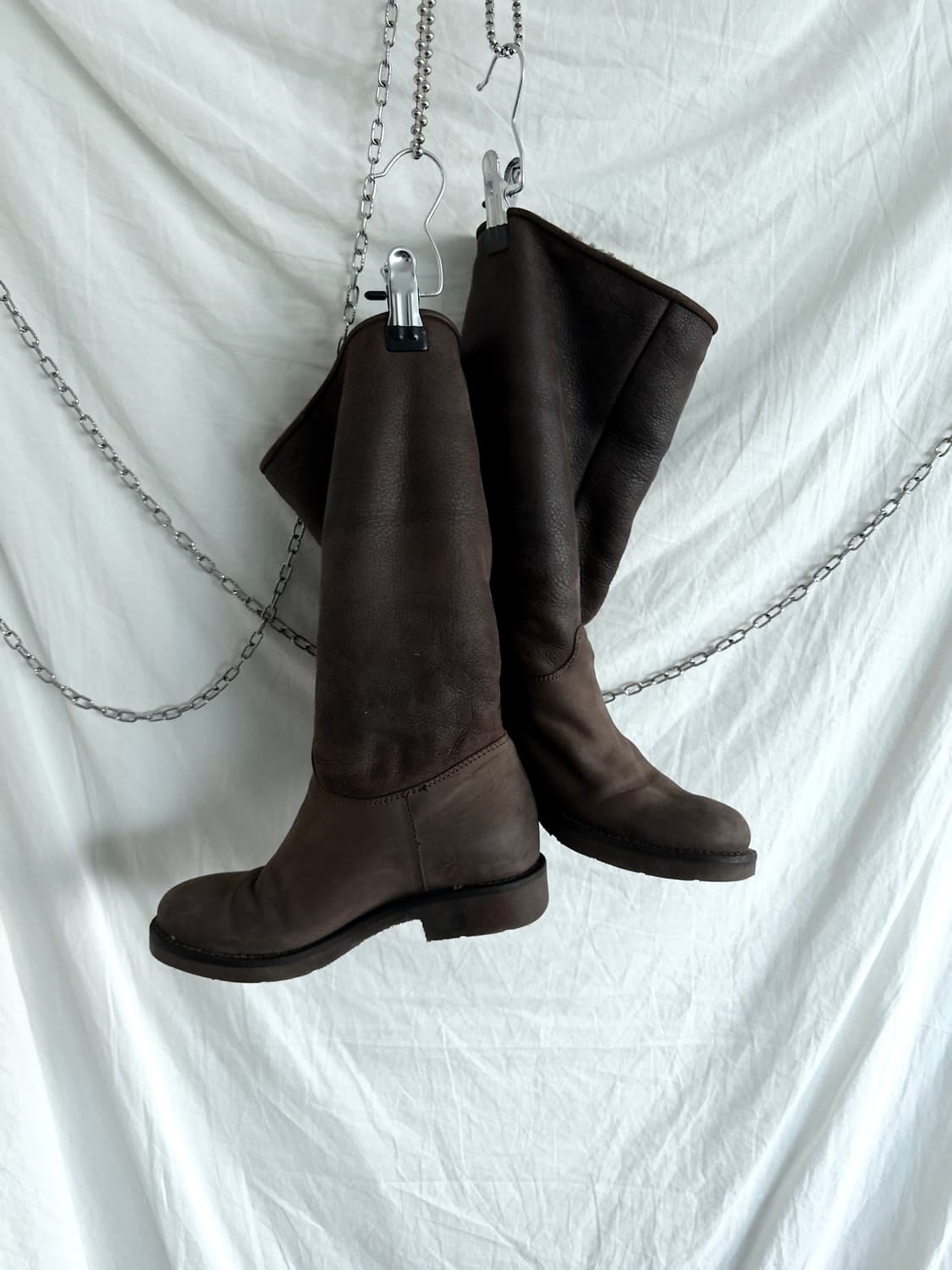 progetto italy 무스탕 래빗 퍼 버클 부츠 상품이미지4