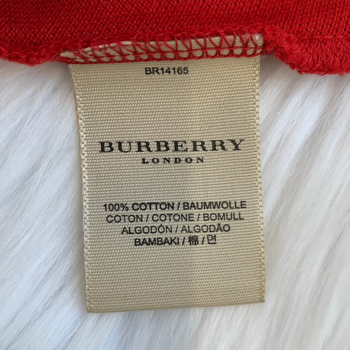 버버리 BURBERRY 7부 롤업 소매 카라티 1689 상품이미지8