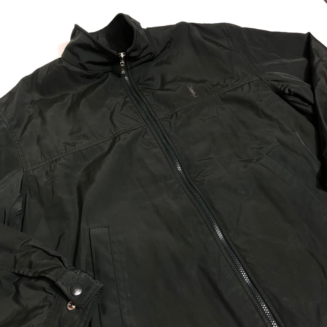 입생로랑 다크그린 블루종 점퍼 XL 상품이미지4