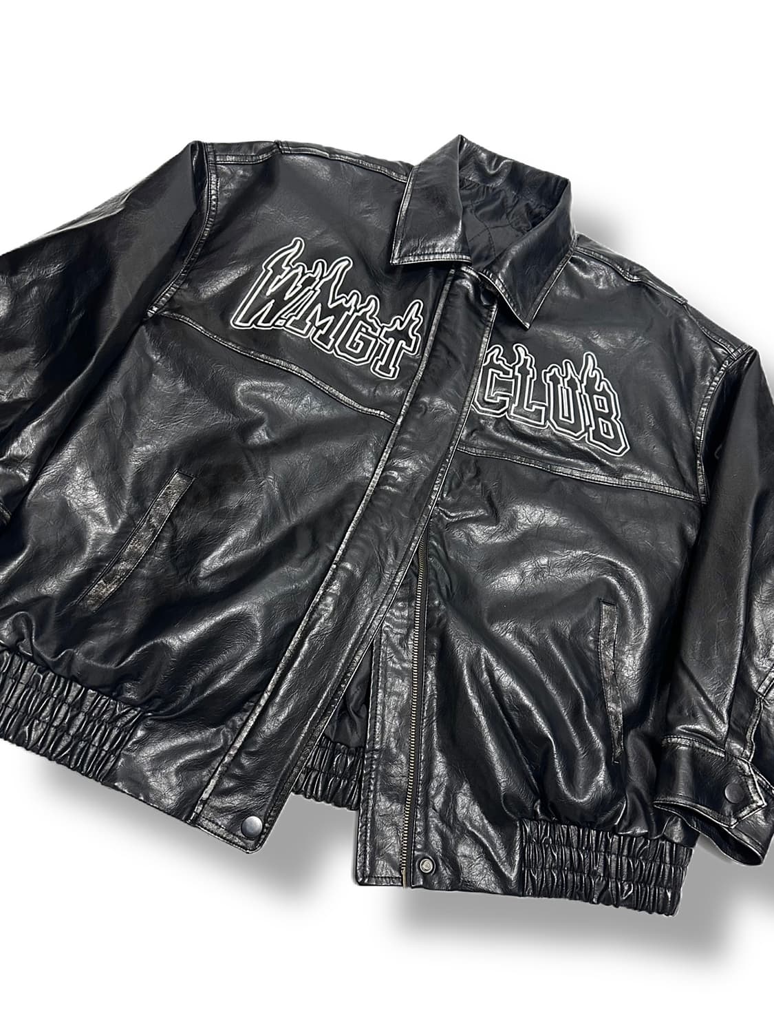 W.Management 인조가죽 블루종 자켓 상품이미지4